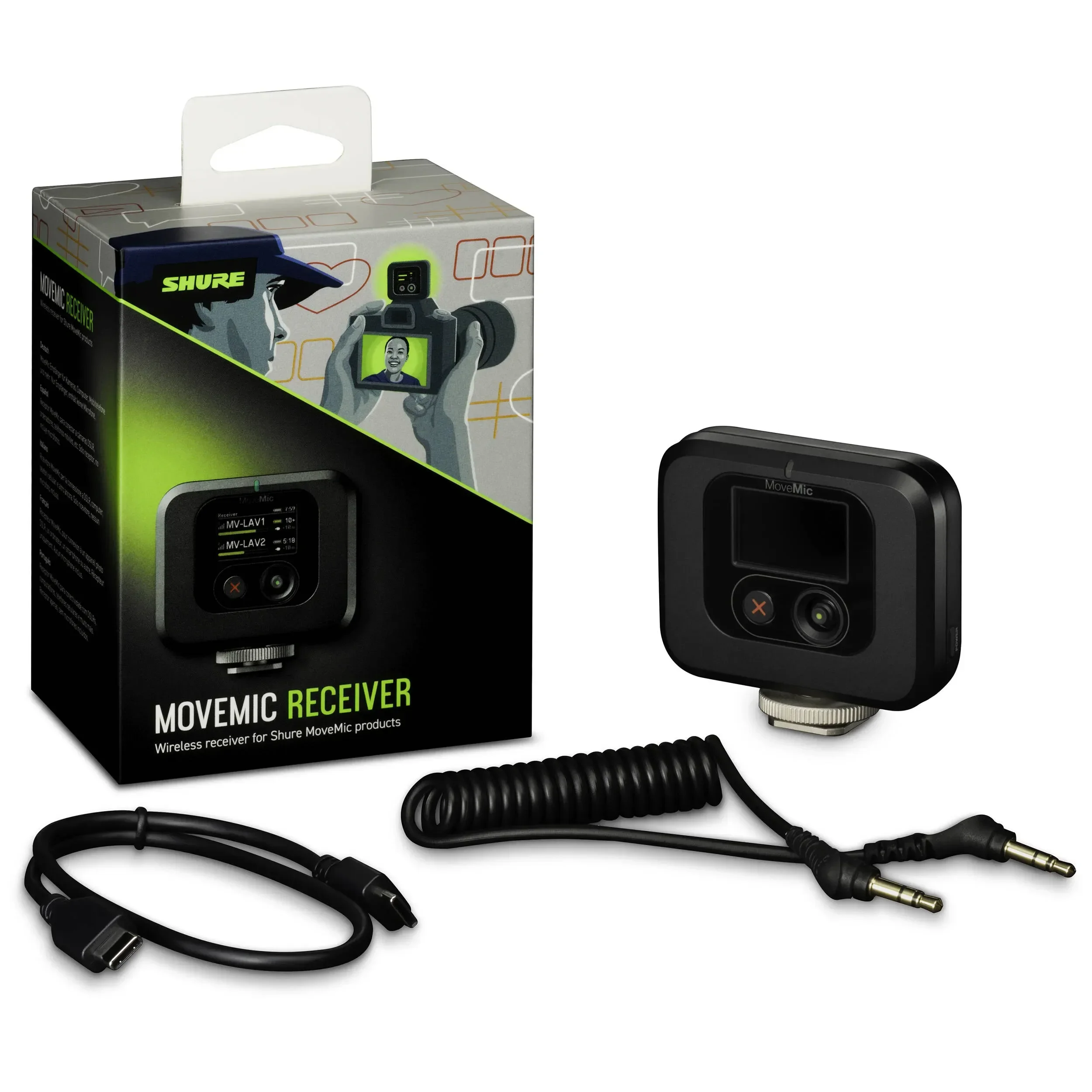 מקלט 2 ערוצים למערכת אלחוטית Shure MoveMic