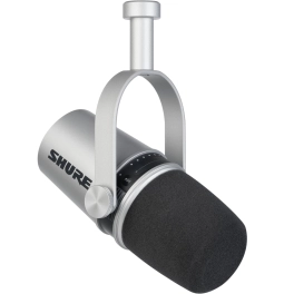 מיקרופון דינמי כסוף Shure MV7-S