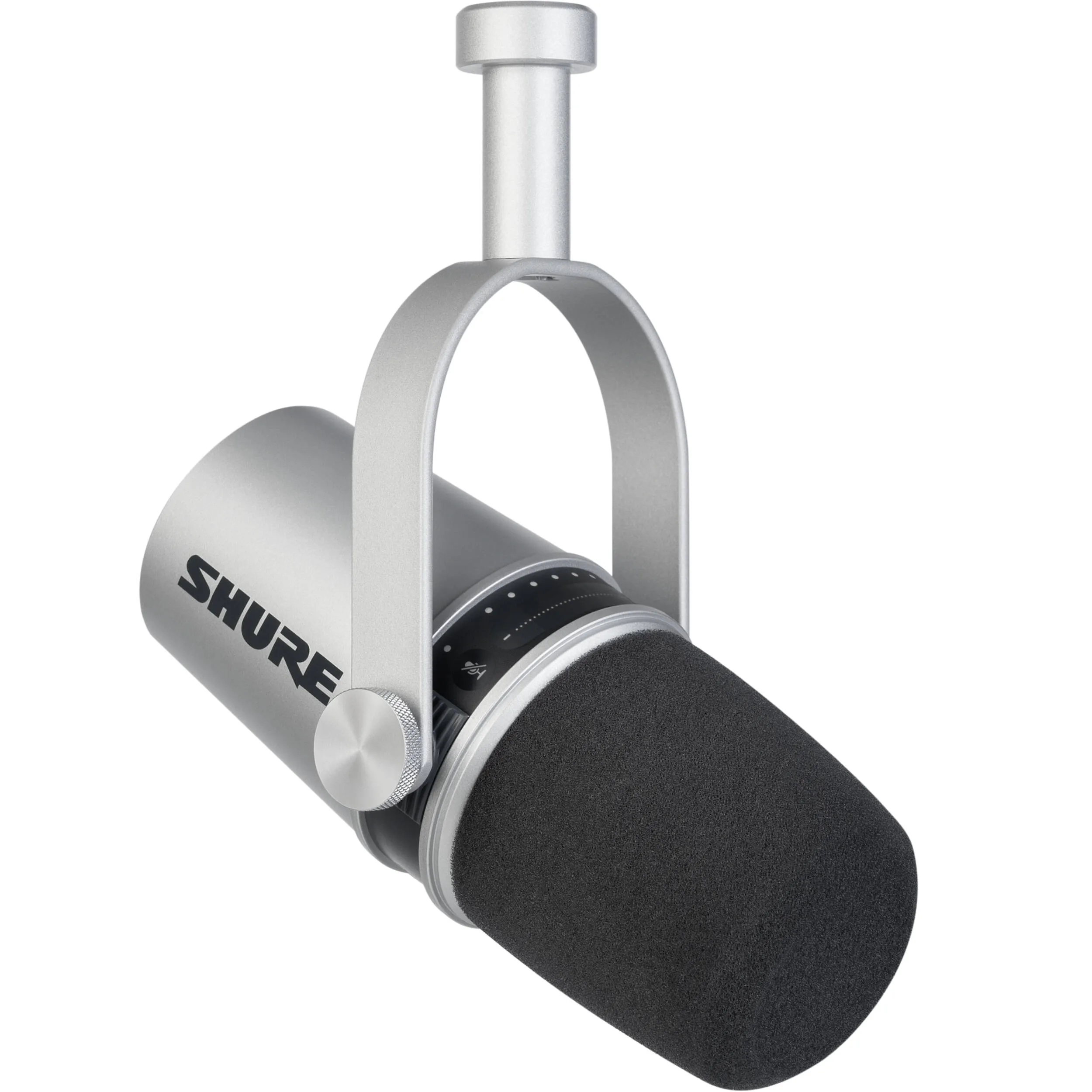 מיקרופון דינמי כסוף Shure MV7-S