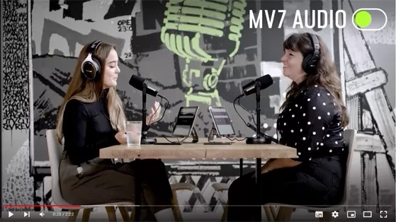 מיקרופון דינמי כסוף Shure MV7-S