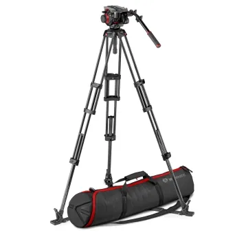 קיט חצובת וידאו סיבי פחמן בעלת ספרדר תחתון Manfrotto MVK504TWINGC