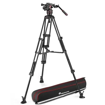 קיט חצובת וידאו הכולל ראש Nitrotech 608 וחצובה עם ספרדר אמצעי