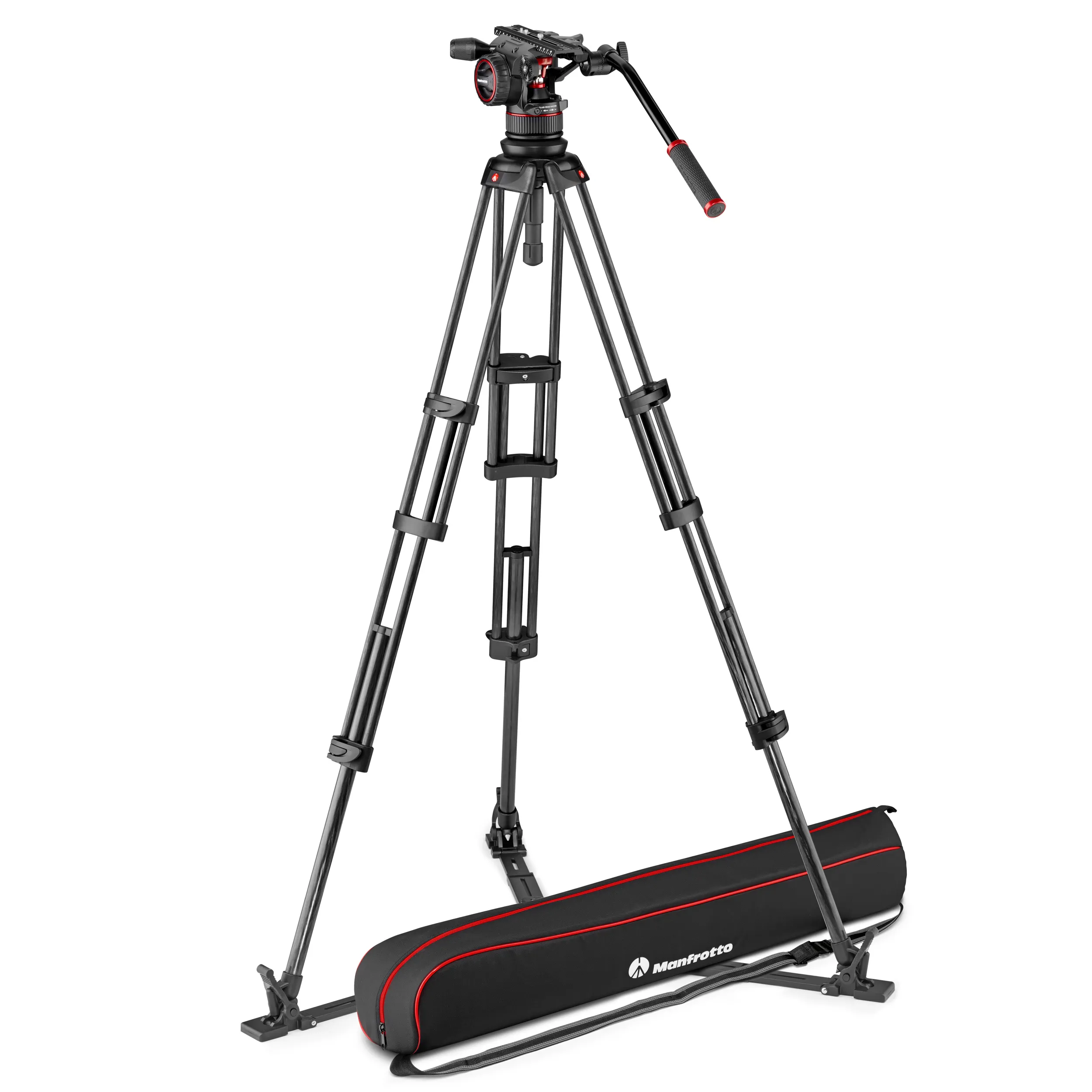 קיט חצובת וידאו סיבי פחמן בעלת ספרדר תחתון Manfrotto MVKN12TWINGC