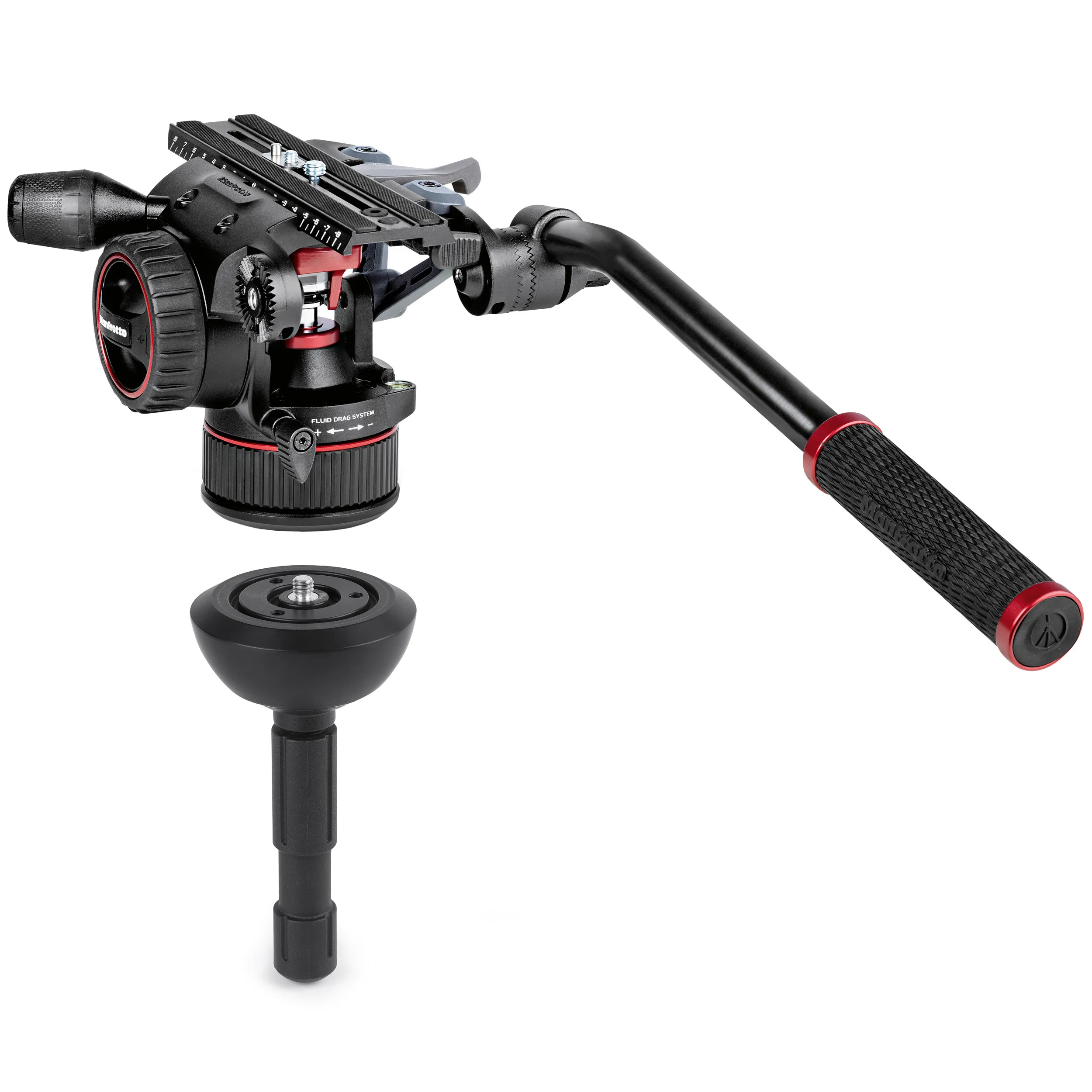 קיט חצובת וידאו סיבי פחמן בעלת ספרדר אמצעי Manfrotto MVKN12TWINMC