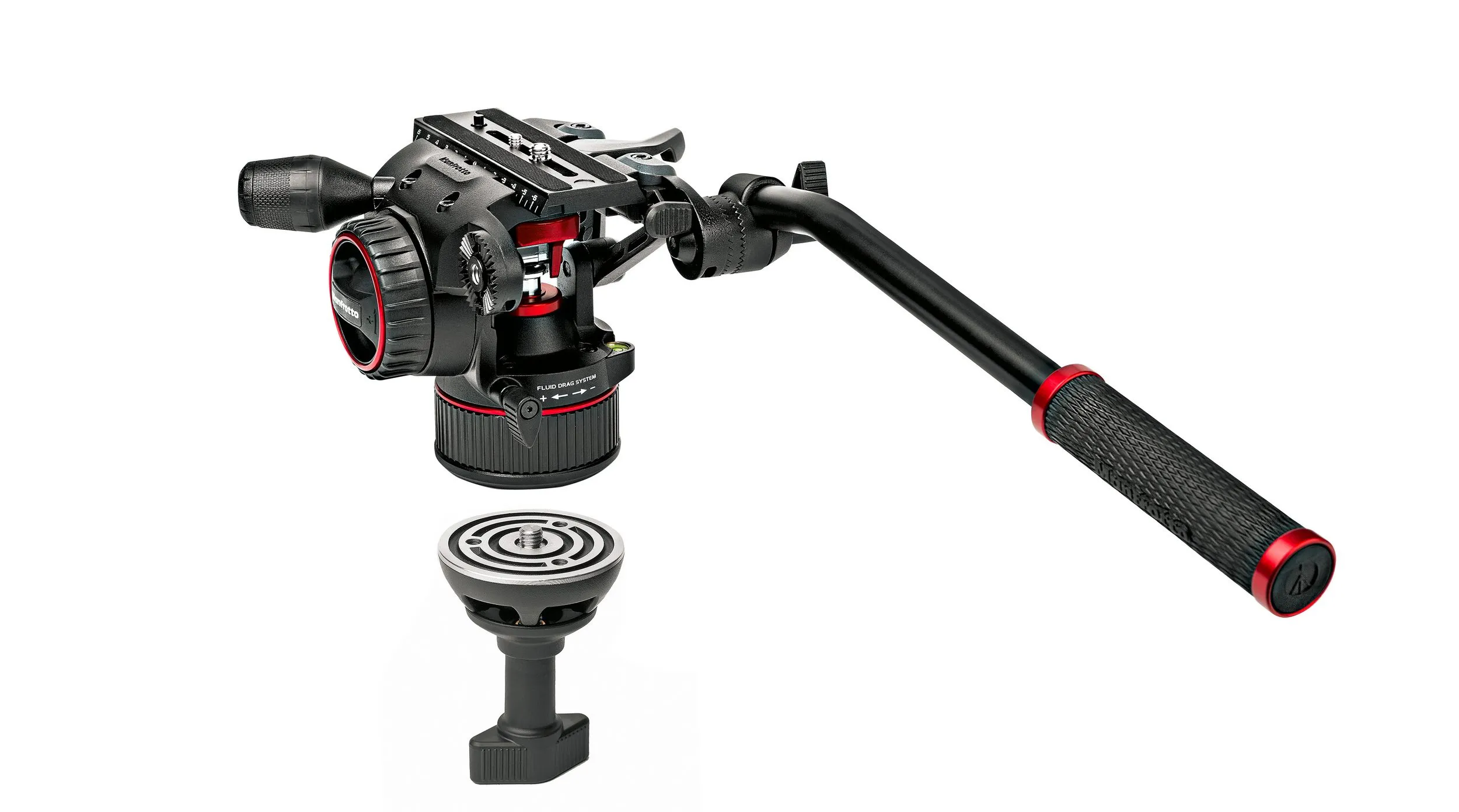 קיט חצובת וידאו הכולל ראש Nitrotech N8 וחצובה 546B עם ספרדר אמצעי