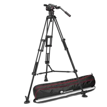 קיט חצובת וידאו הכולל ראש Nitrotech N8 וחצובה 546B עם ספרדר אמצעי