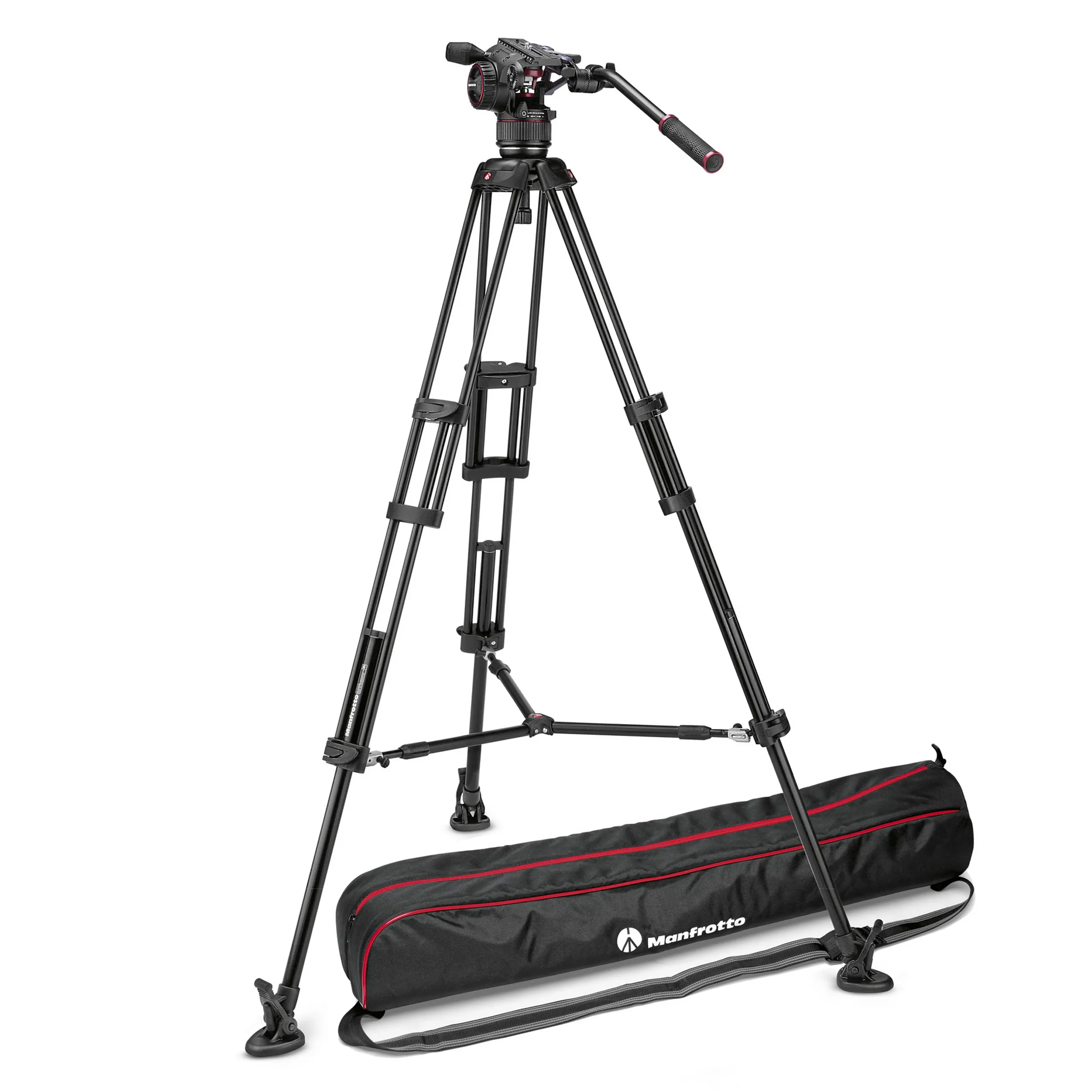 קיט חצובת וידאו הכולל ראש Nitrotech N8 וחצובה 546B עם ספרדר אמצעי