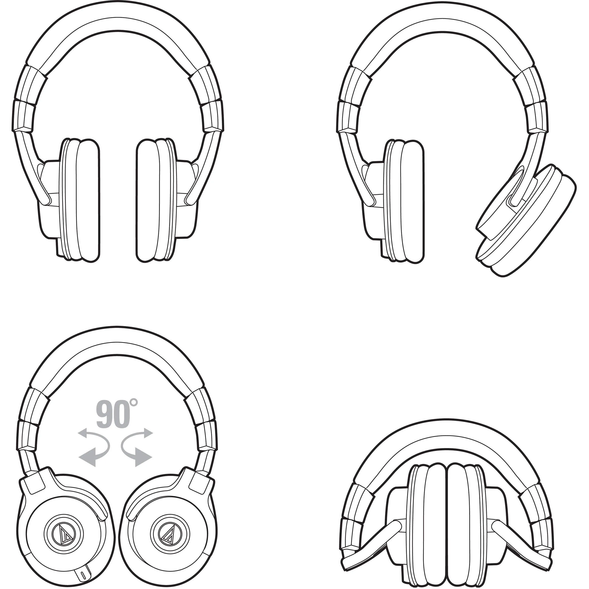 אוזניות AUDIO TECHNICA ATH-M40X