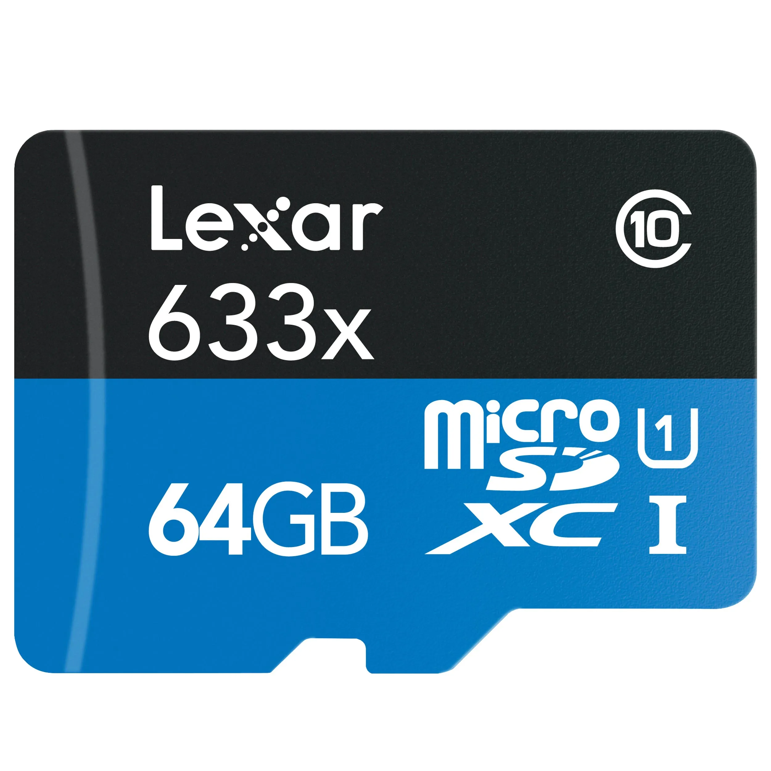 כרטיס זיכרון Lexar 64GB microSDXC UHS-I Class-10  עם מתאם SD