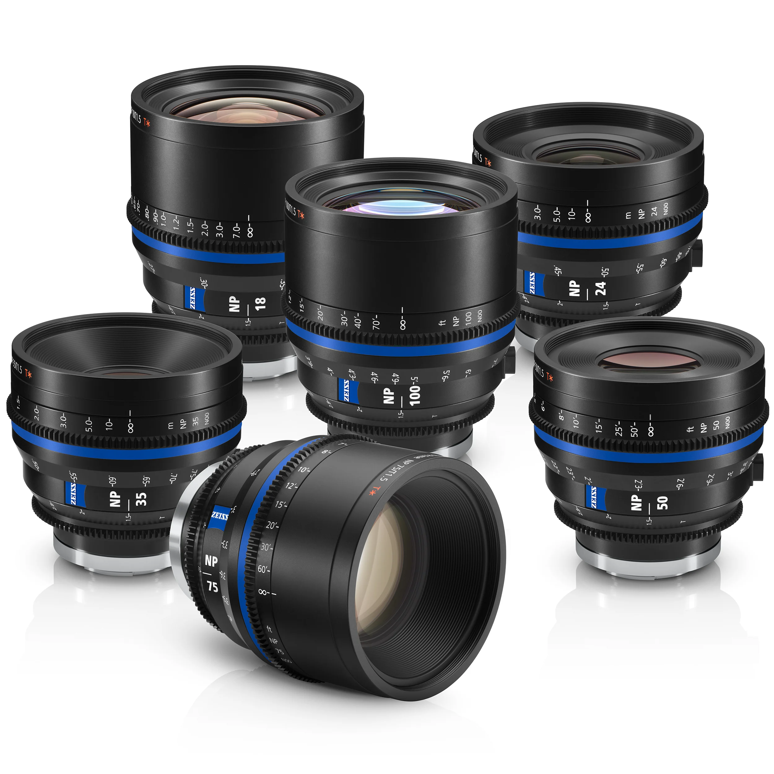 סט 6 עדשות Zeiss Nano Prime Feet הכולל ארגז נשיאה קשיח