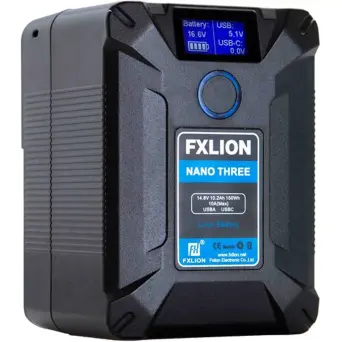 סוללת ליתיום FXLION NANO THREE 14.8V/150Wh V-Mount