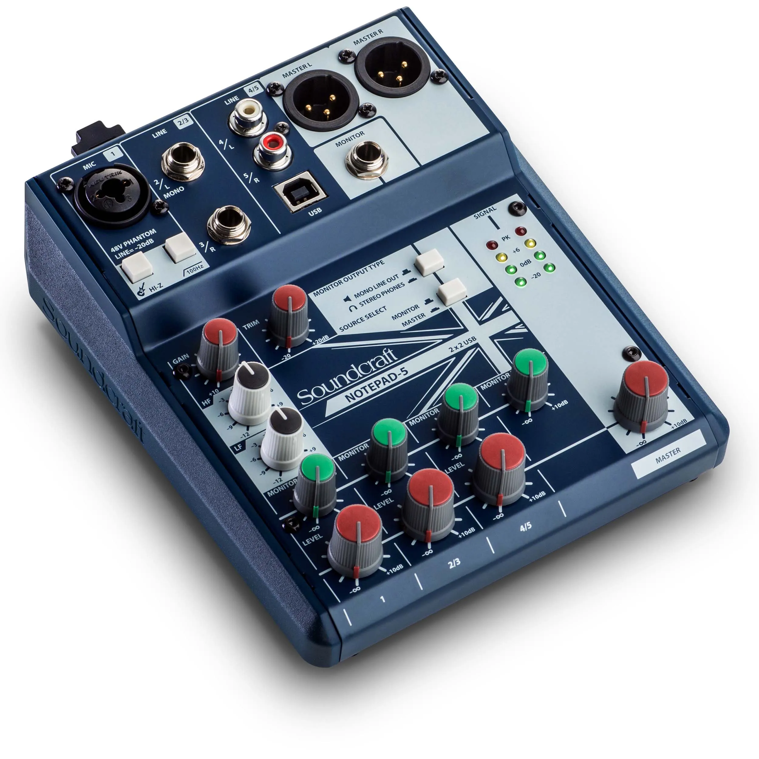 מיקסר 5 ערוצים ממשק Soundcraft Notepad-5 USB