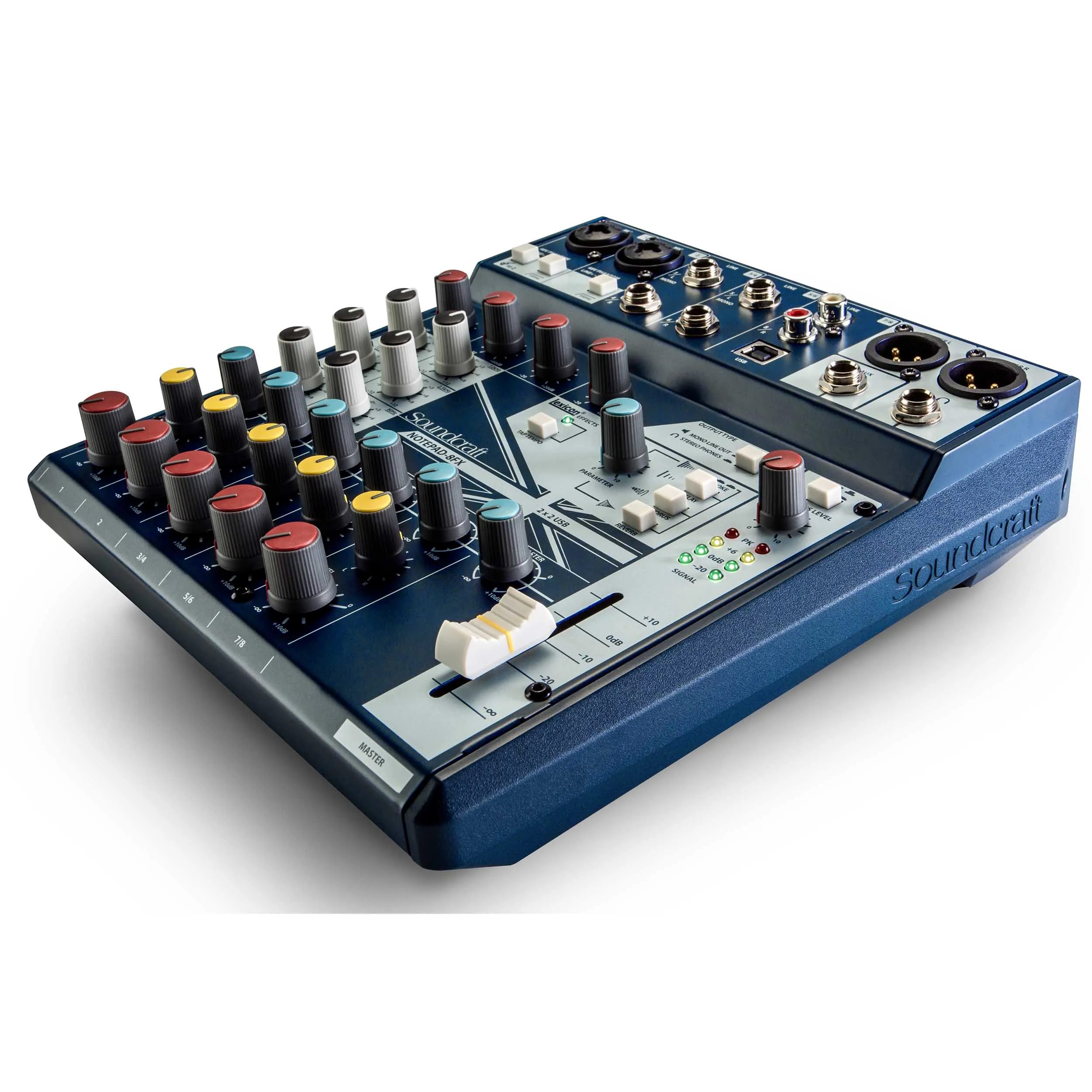 מיקסר 8 ערוצים עם אפקטים מובנים וממשק Soundcraft Notepad-8 USB