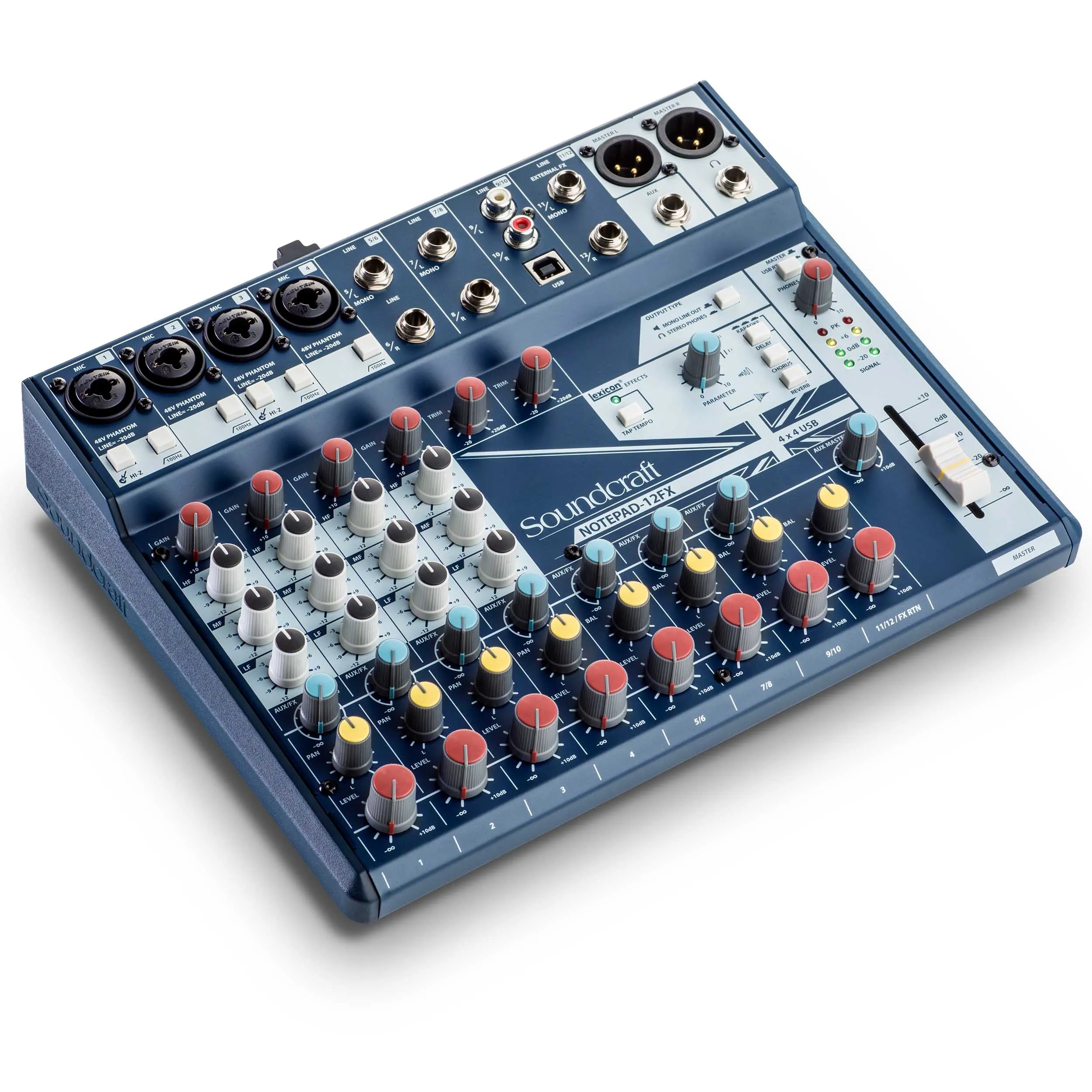 מיקסר 12 ערוצים עם אפקטים מובנים וממשק Soundcraft Notepad-12FX USB