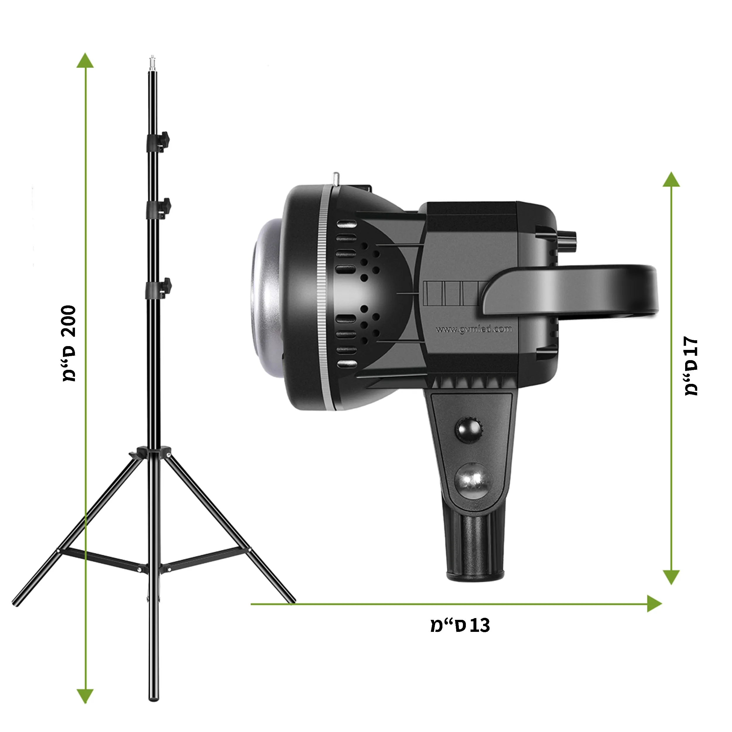 קיט פנס לד חצובה ואוהל ריכוך GVM 80S
