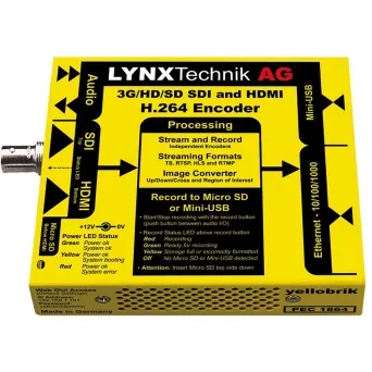 Lynx 3Gbit SDI/HDMI H.264 Streamer and Recorder