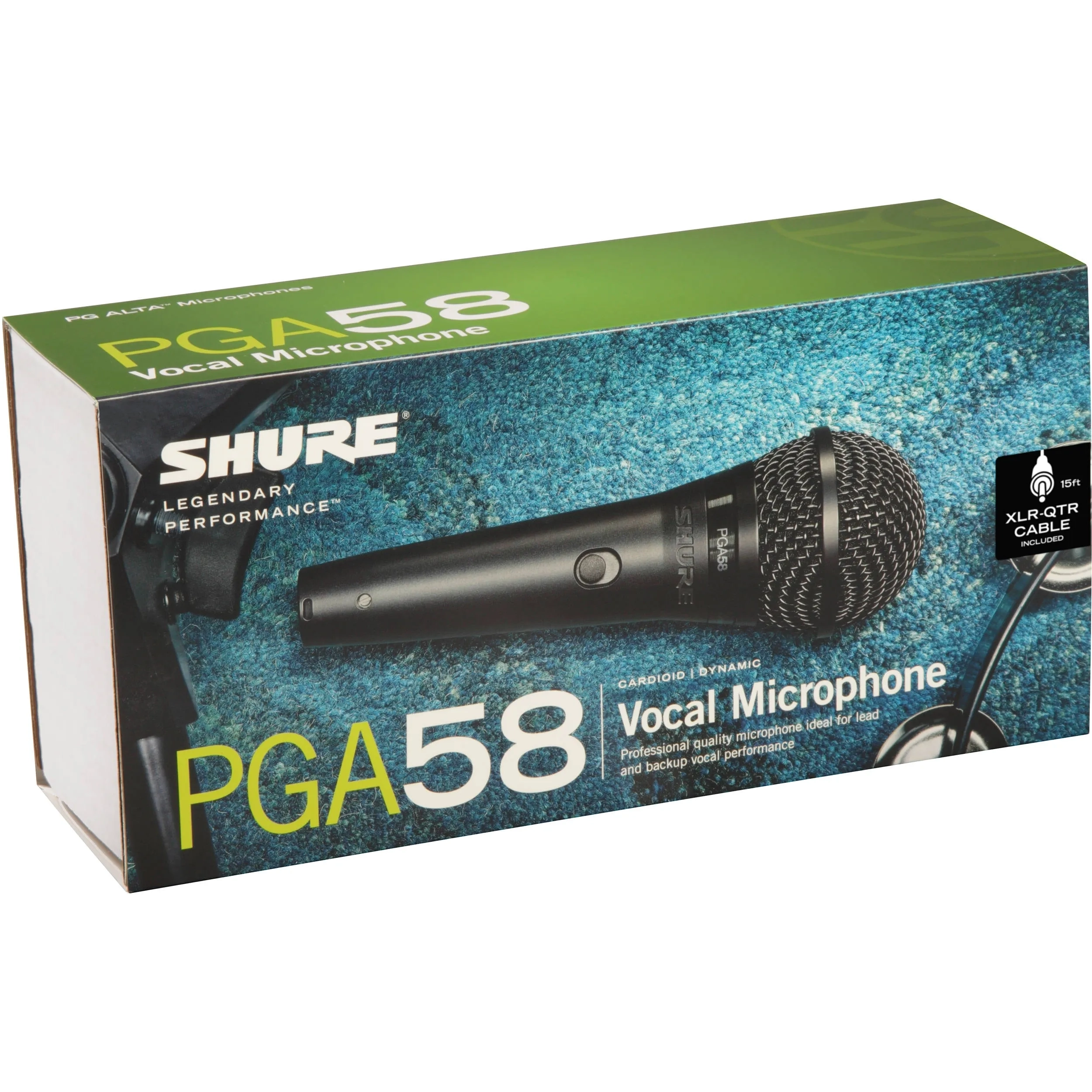 ערכת מיקרופון דינמי (כבל XLR) Shure PGA58