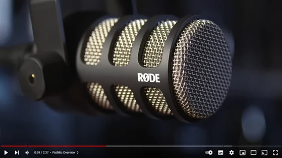 מיקרופון דינמי לפודקאסט RODE PODMIC
