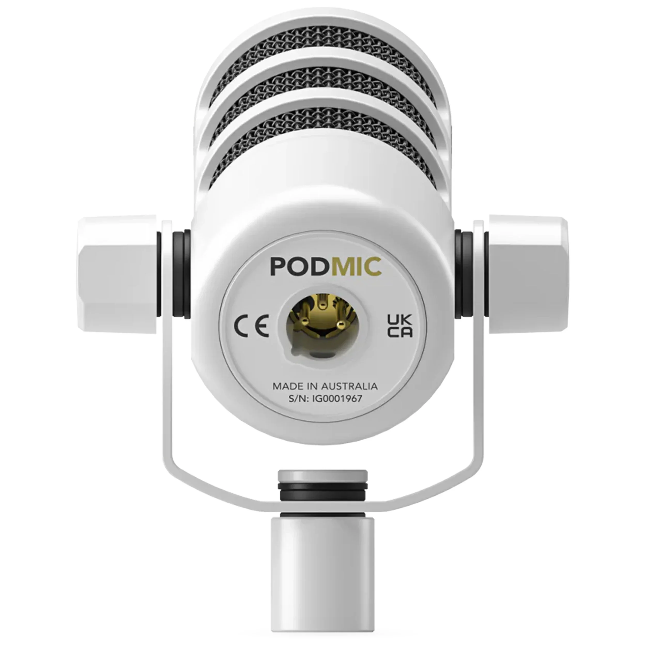 מיקרופון דינמי לבן לפודקאסט RODE PODMIC