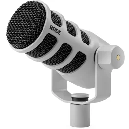 מיקרופון דינמי לבן לפודקאסט RODE PODMIC