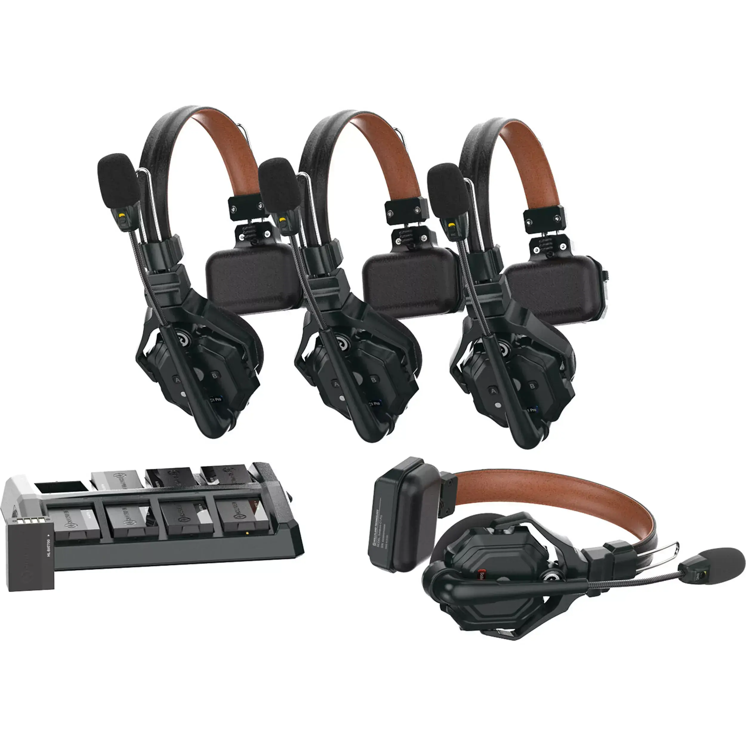 מערכת אינטרקום אלחוטי מתקדמת 4 משתמשים Hollyland Solidcom C1 PRO-4S