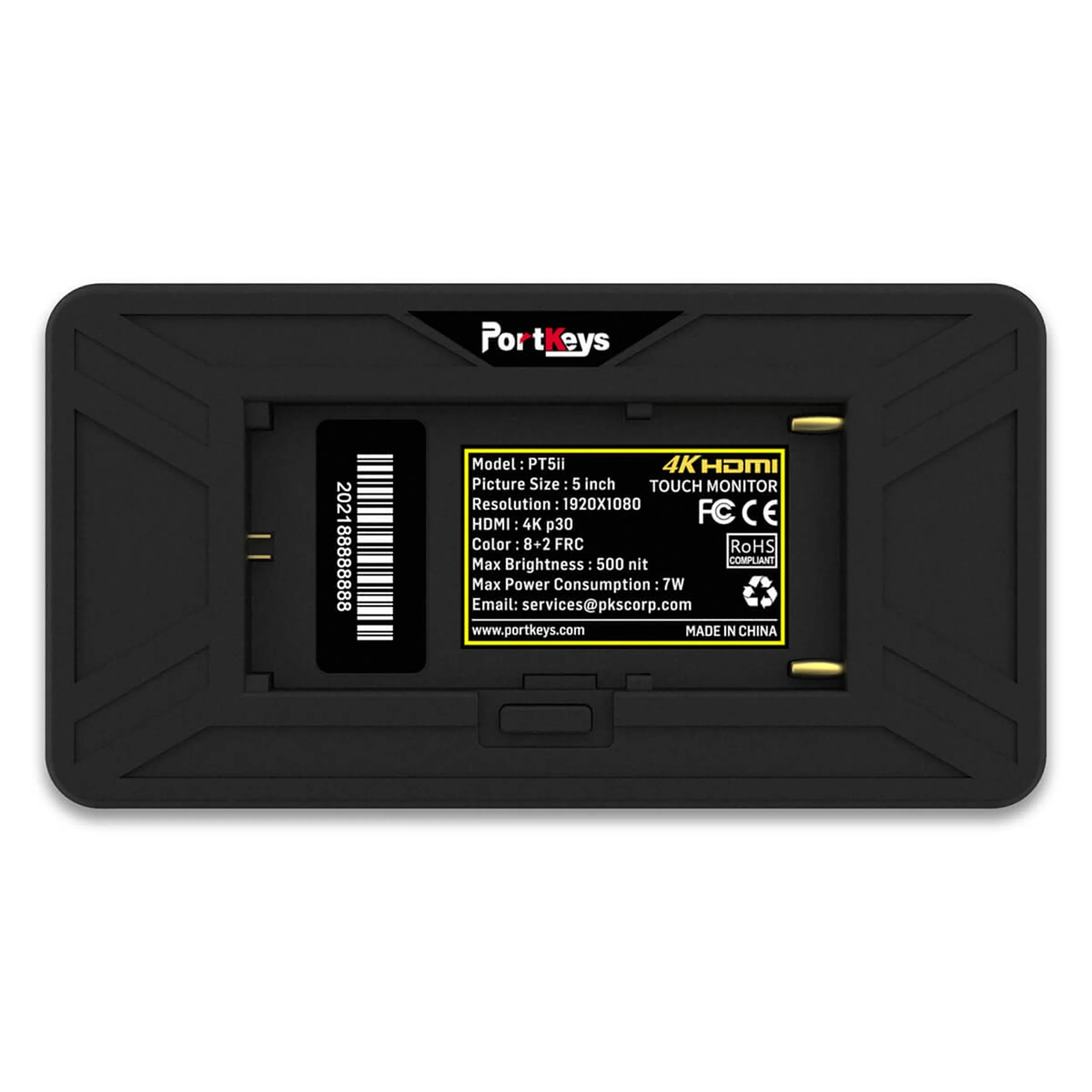 מסך מגע "5 תומך Portkeys PT5 II 5" 4K HDMI 3D LUT
