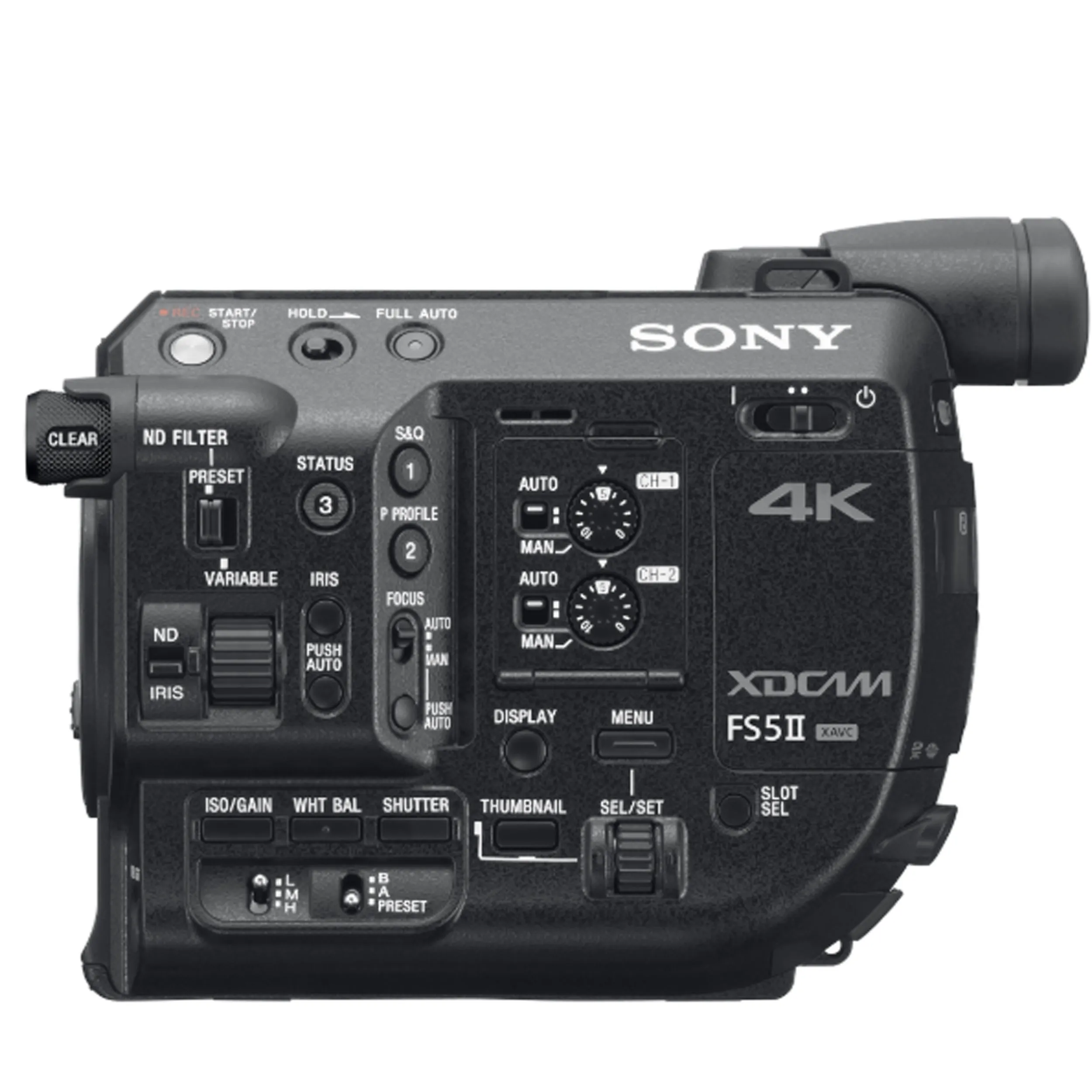 מצלמת וידאו עם עדשה Sony PXW-FS5M2K 4K XDCAM Super 35mm