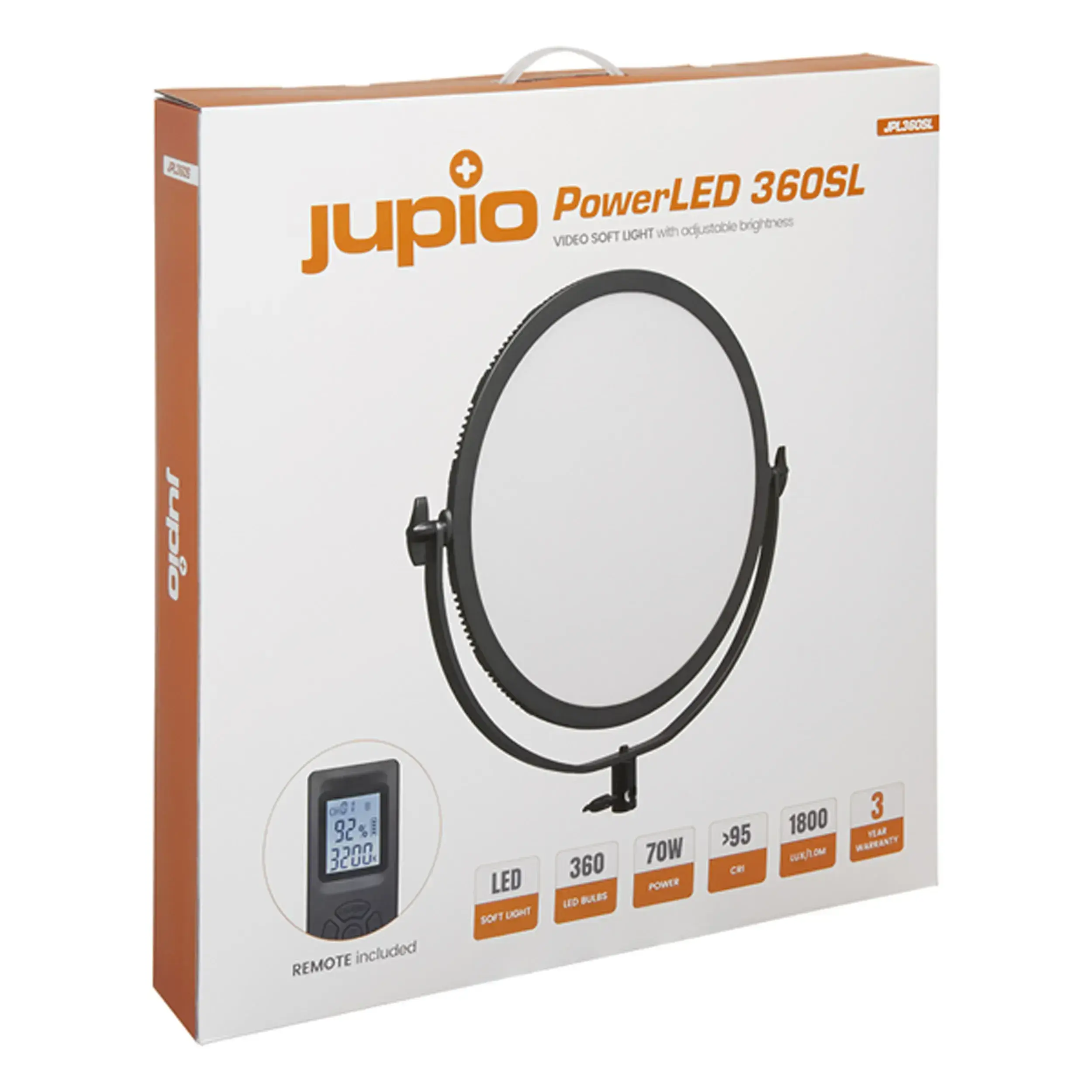 פנס עגול 360 לדים תאורה רכה Jupio PowerLED 360