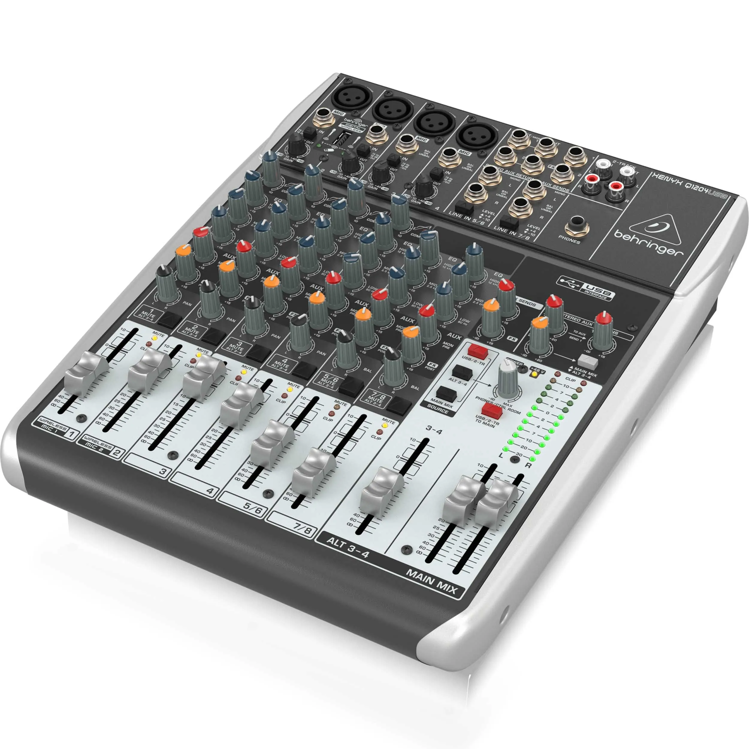מיקסר 12 כניסות עם ממשק Behringer Xenyx Q1204USB USB