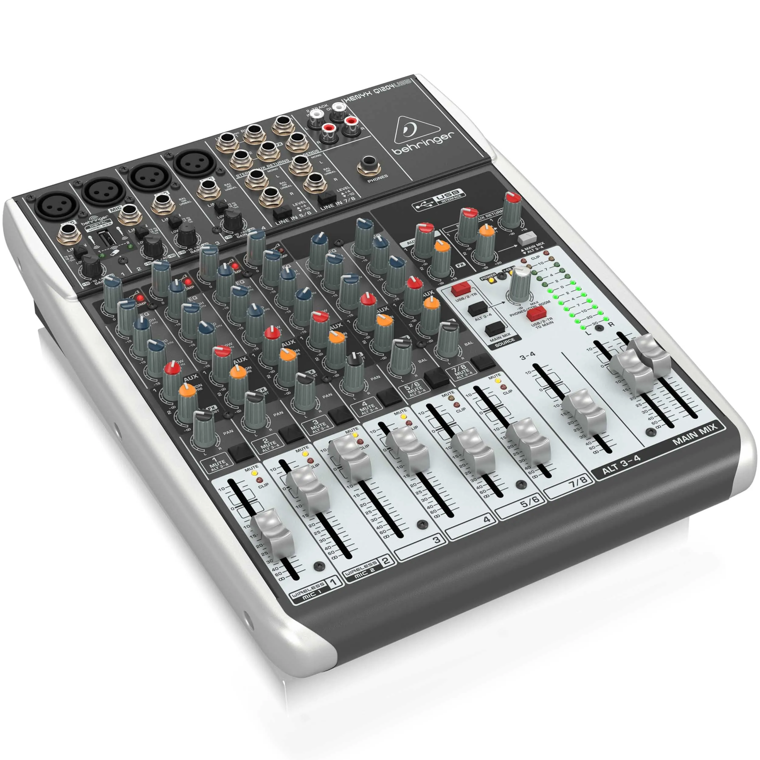 מיקסר 12 כניסות עם ממשק Behringer Xenyx Q1204USB USB
