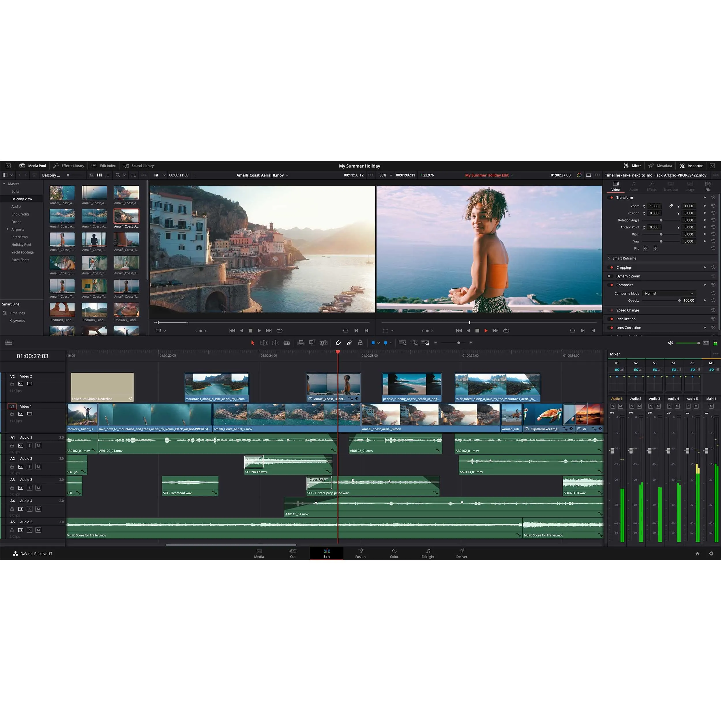 תוכנת עריכת וידאו DaVinci Resolve Studio