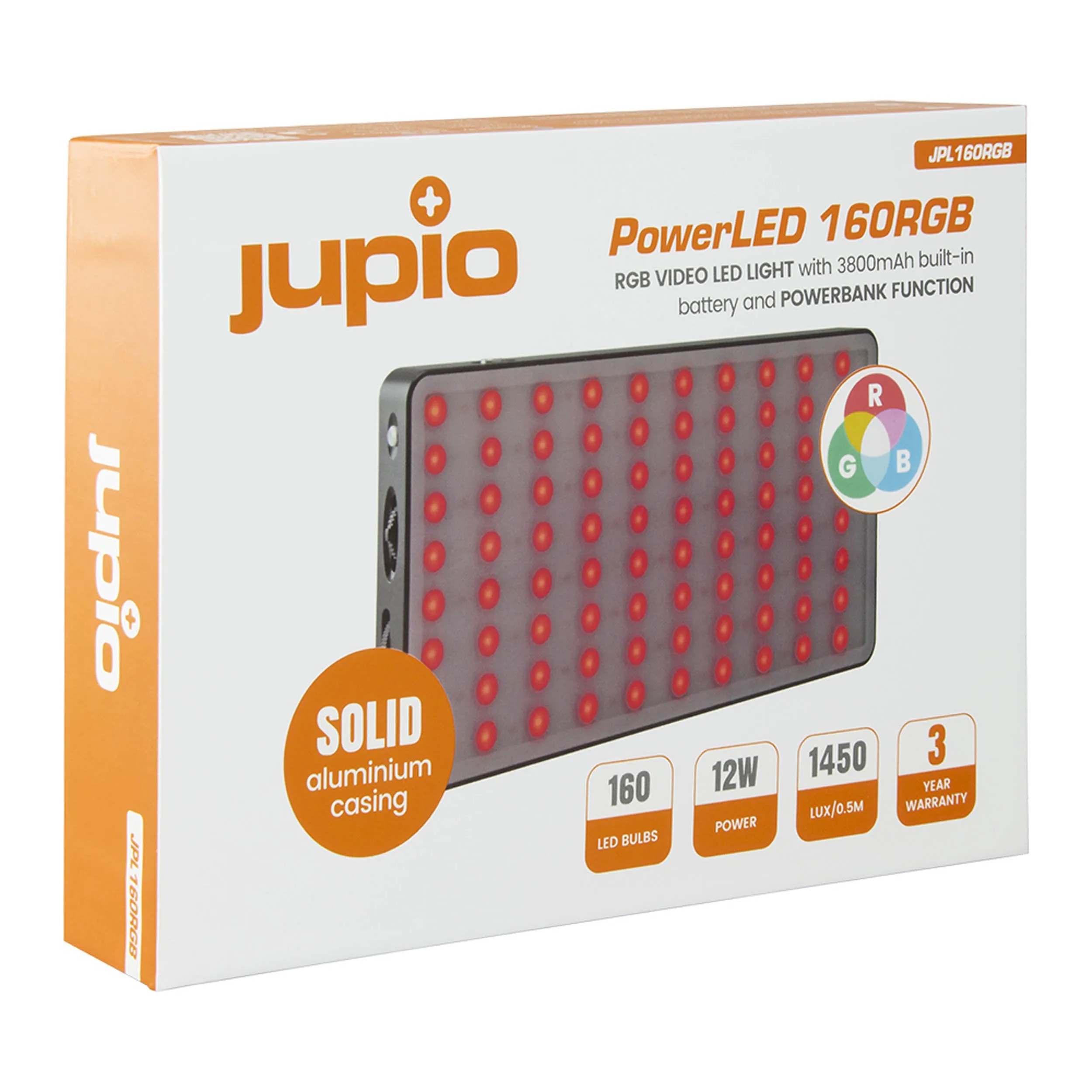 פנס 160 לדים Jupio PowerLED 160 RGB