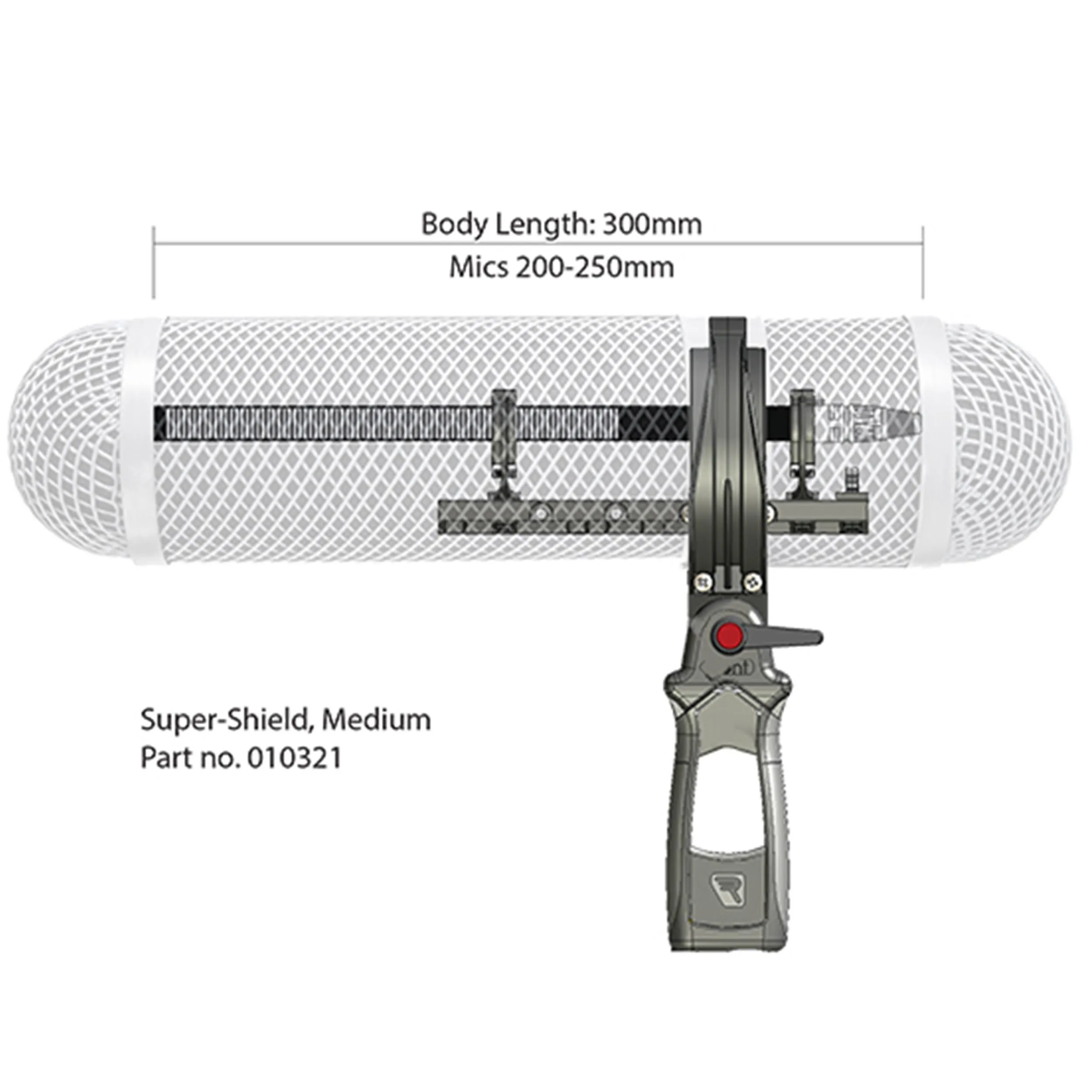 סט מגן רוח צפלין בינוני Rycote Super-Shield