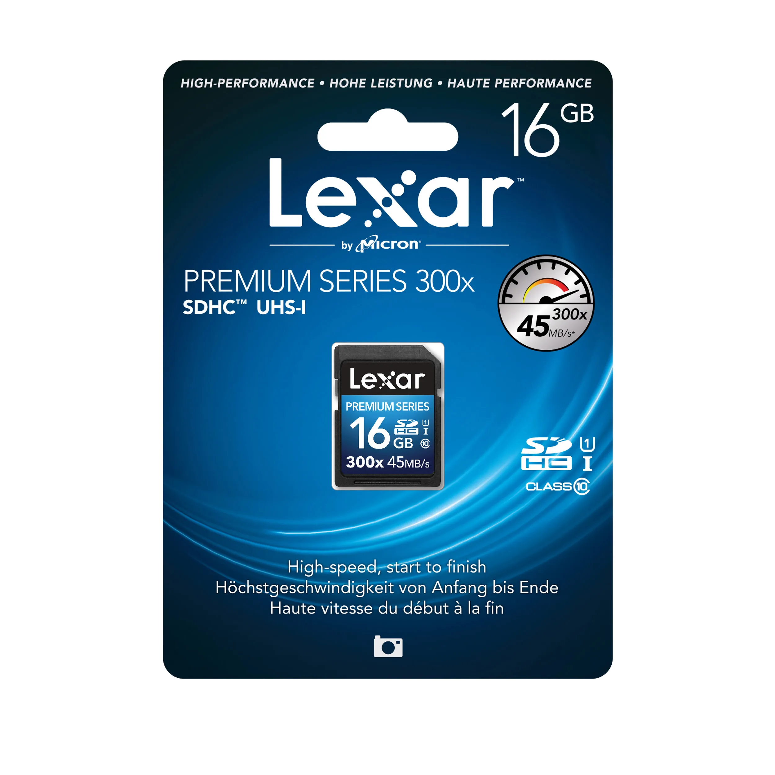 כרטיס זיכרון Lexar 16GB SDHC 300X Premium II (Class 10) U1