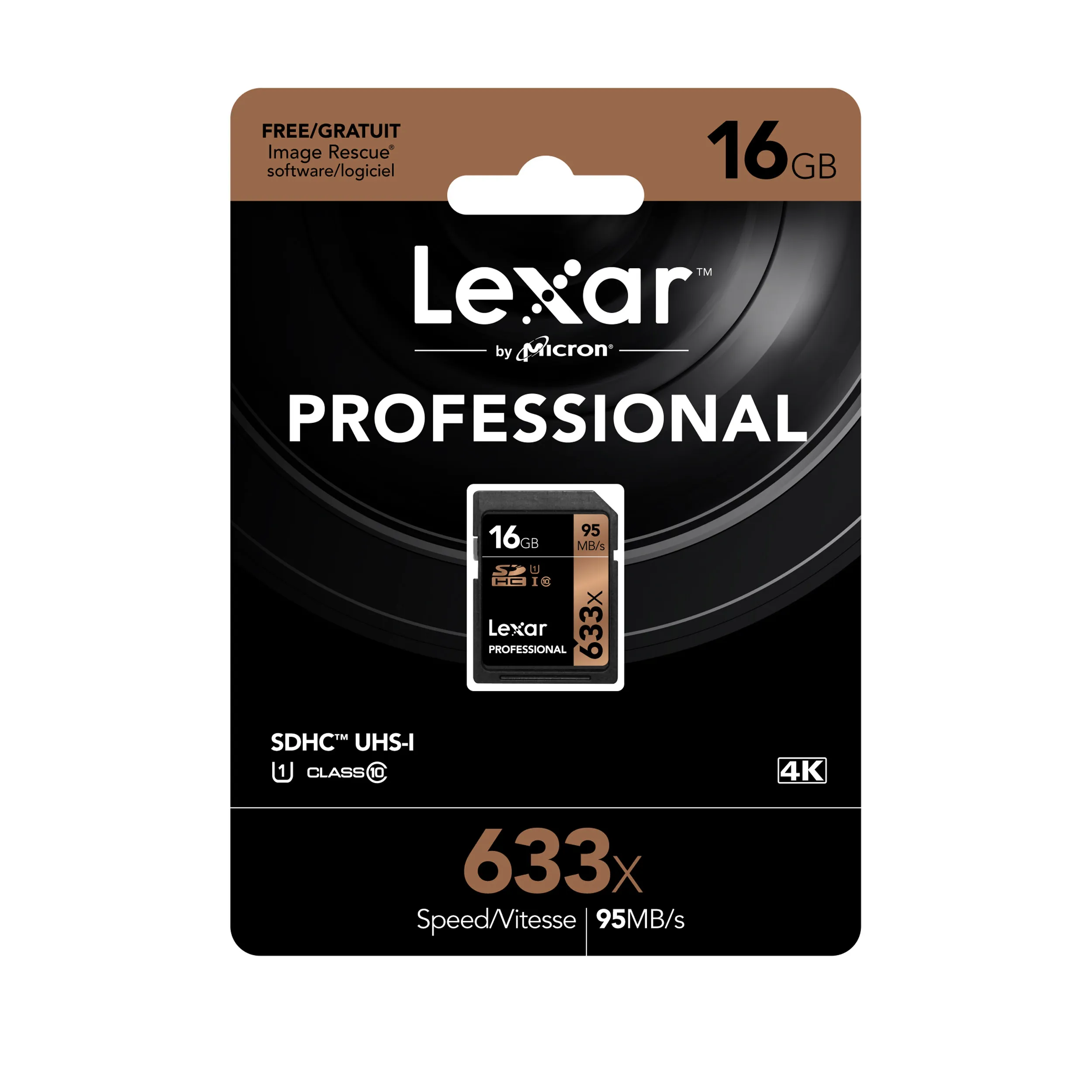 כרטיס זיכרון Lexar 16GB 633X Professional SDHC UHS-1 (Class 10) U1