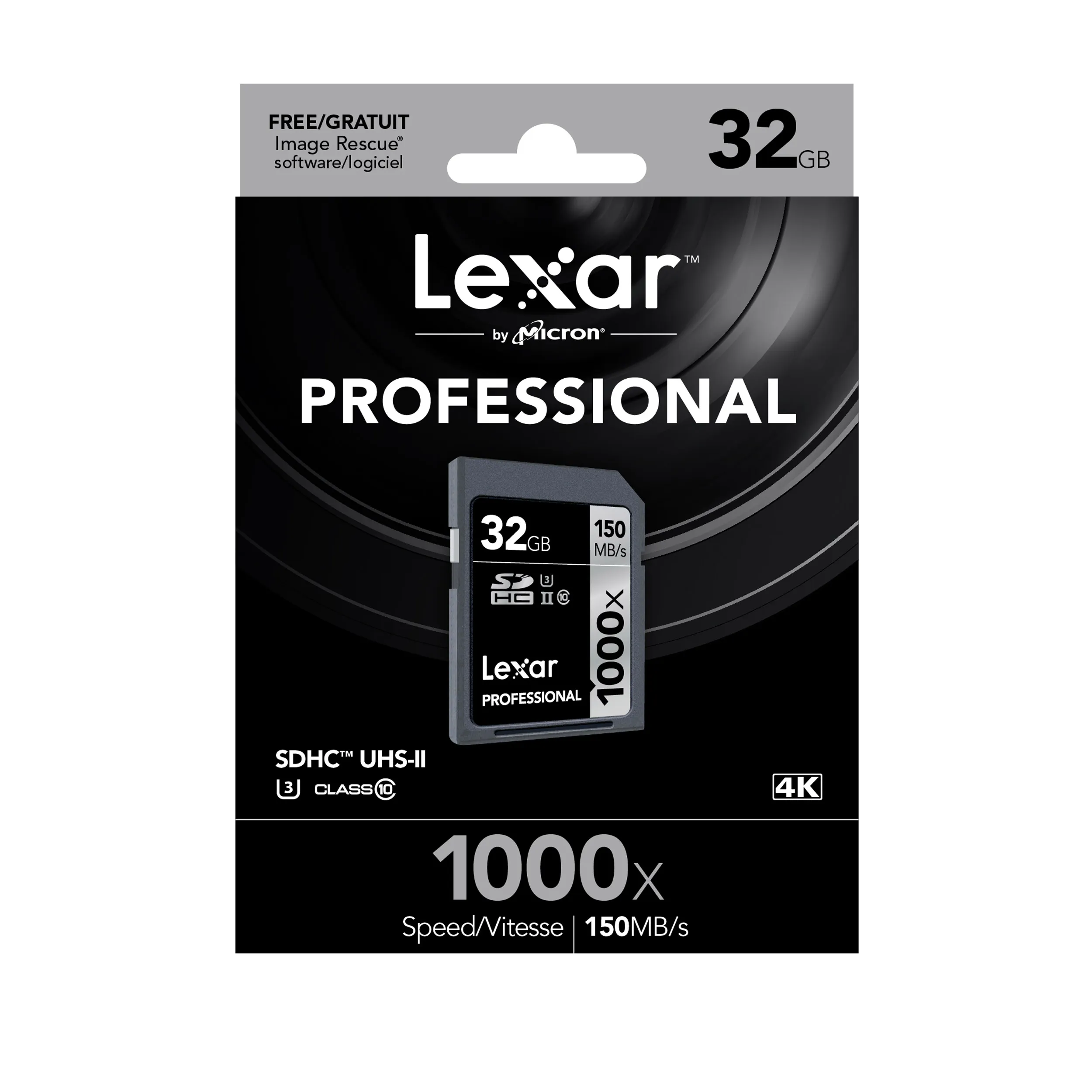 כרטיס זיכרון Lexar 32GB 1000x Professional SDHC UHS2