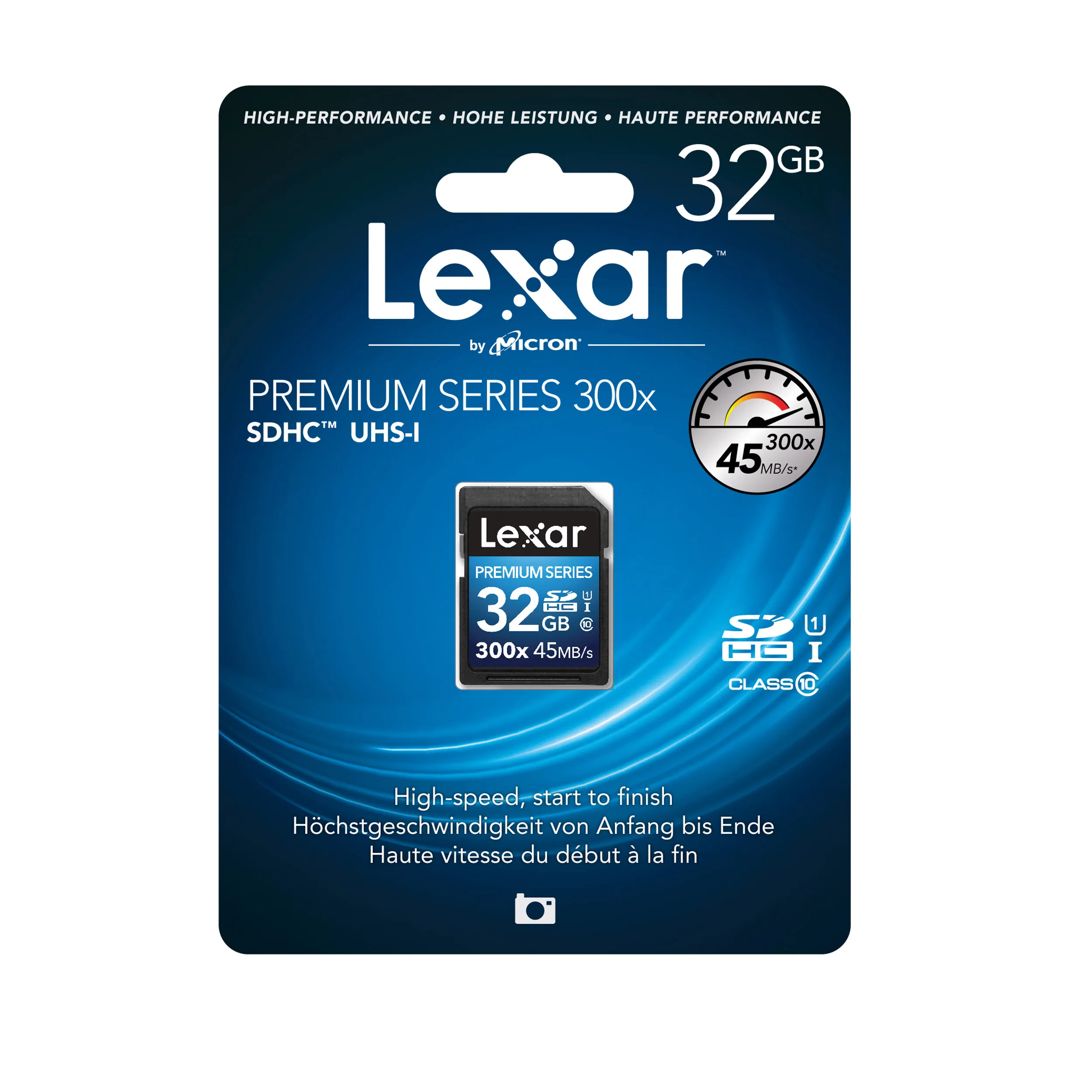 כרטיס זיכרון Lexar 32GB SDHC 300X Premium II (Class 10) U1
