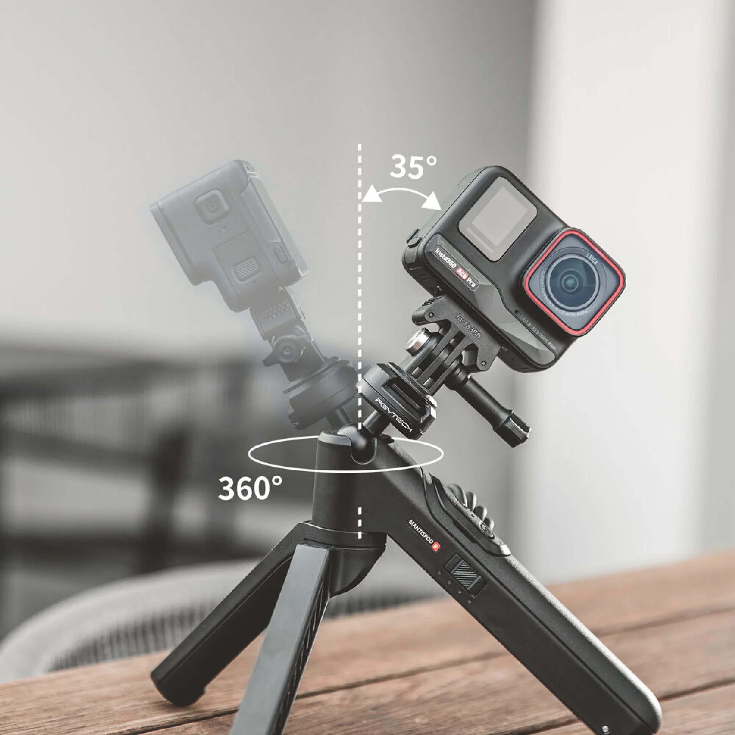 ידית שליטה ל-GoPro כולל ספק מתח PGYTECH CapLock MantisPod