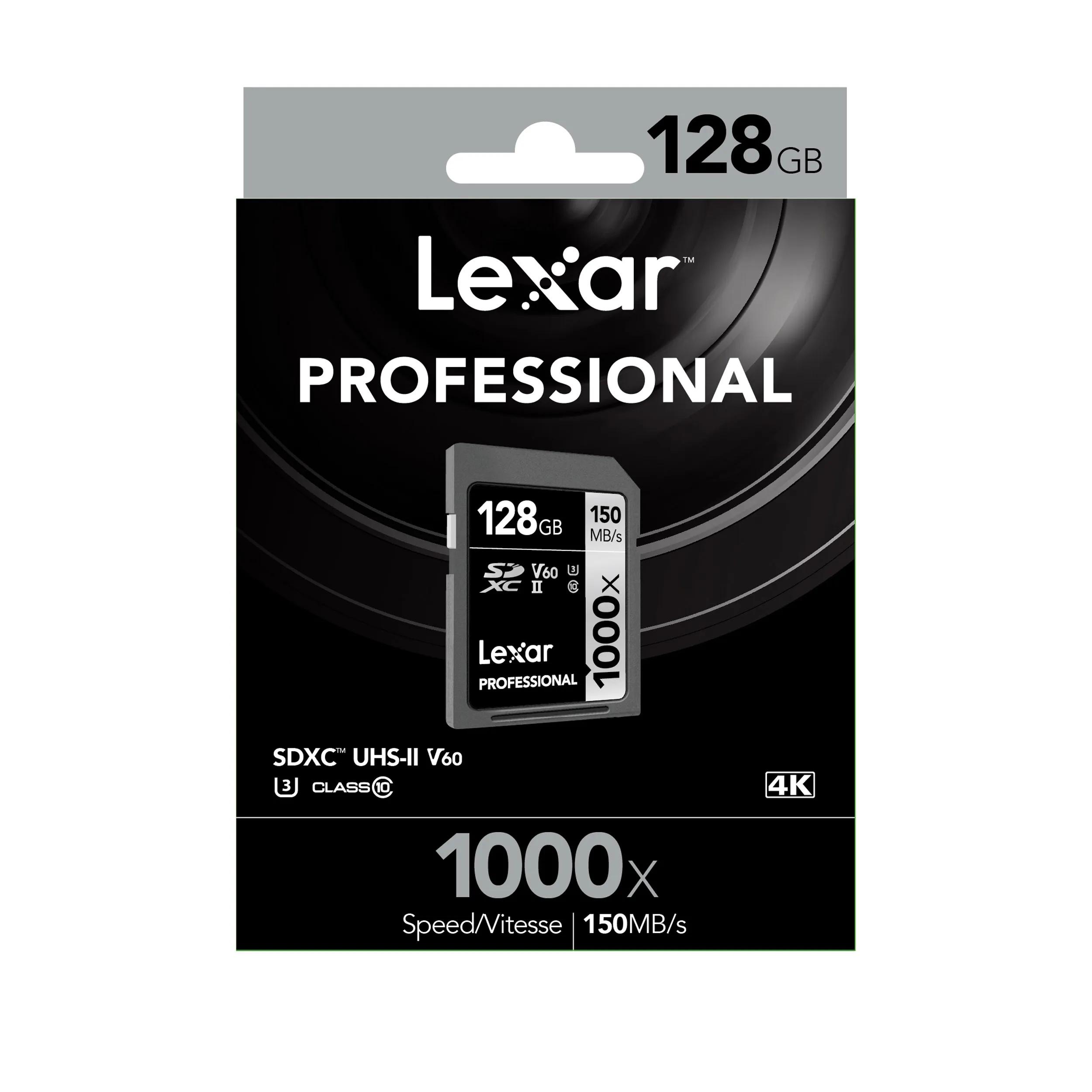 כרטיס זיכרון Lexar 128GB 1000x Professional SDXC UHS2