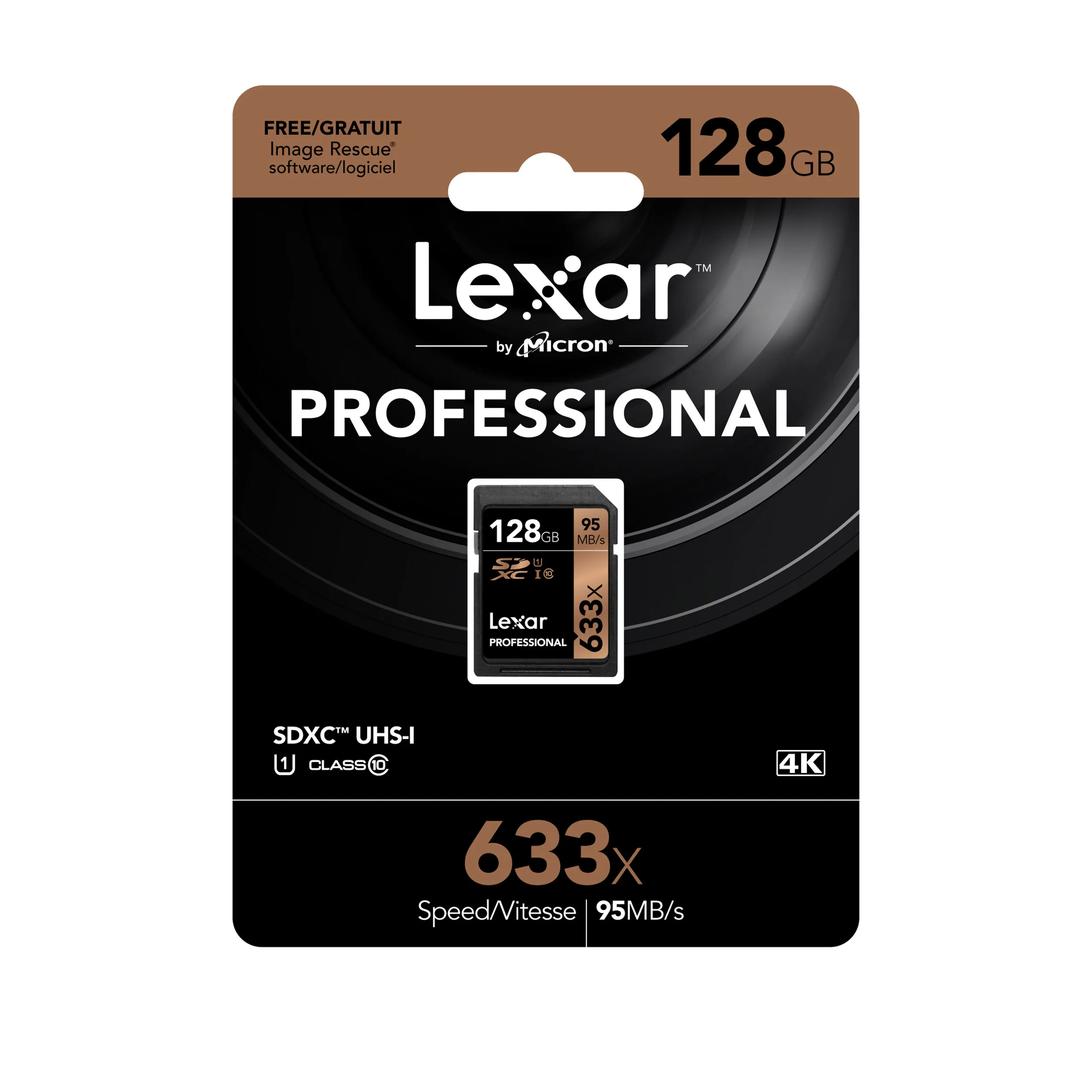 כרטיס זיכרון Lexar 128GB 633X Professional SDXC UHS-1 (Class 10) U1