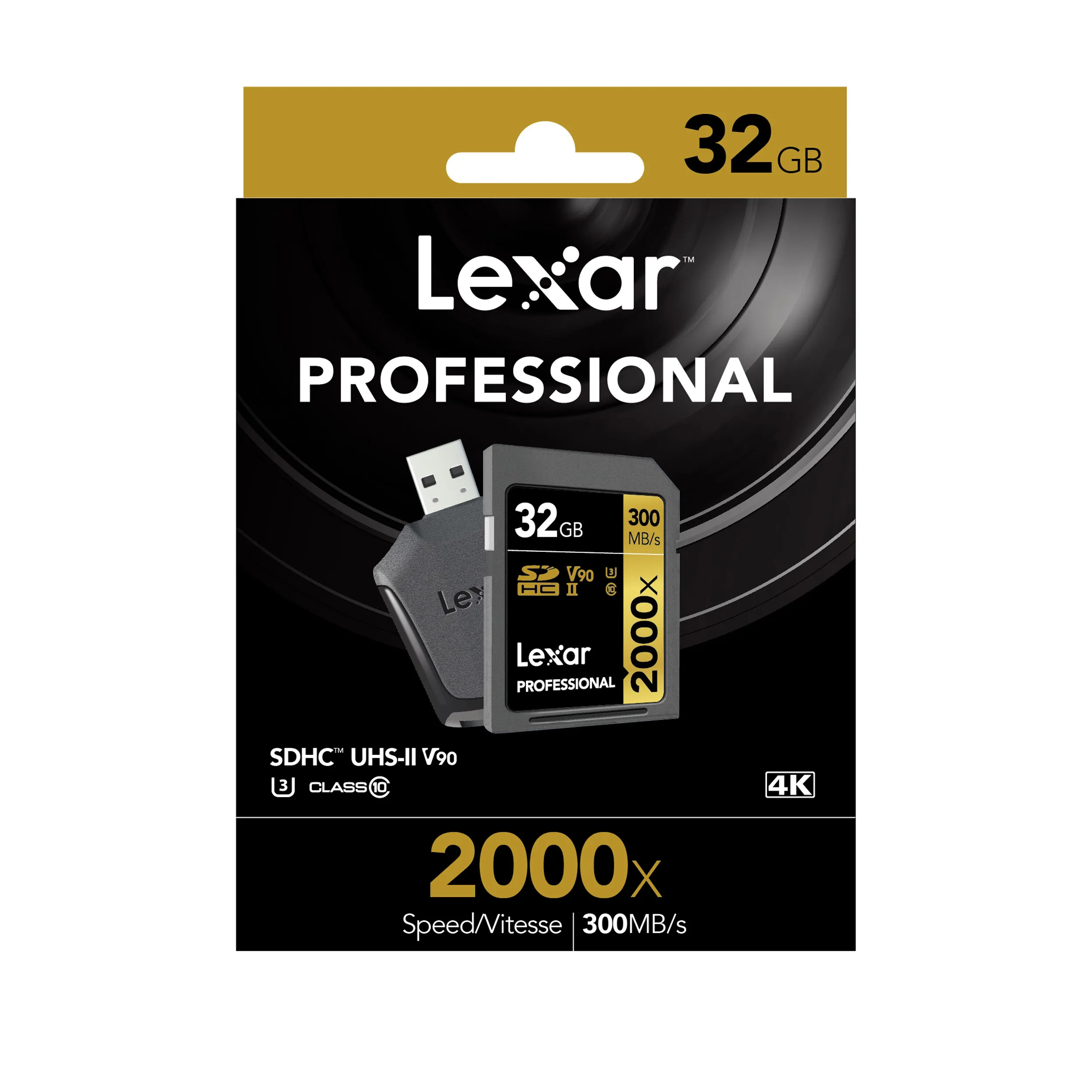 כרטיס זיכרון Lexar  32GB 2000x Professional SDHC UHS-II