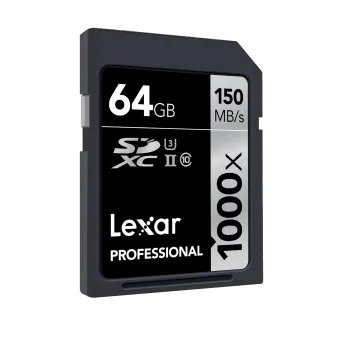 כרטיס זיכרון Lexar 64GB 1000x Professional SDXC UHS2