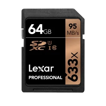 כרטיס זיכרון Lexar 64GB 633X Professional SDXC UHS-1 (Class 10) U1