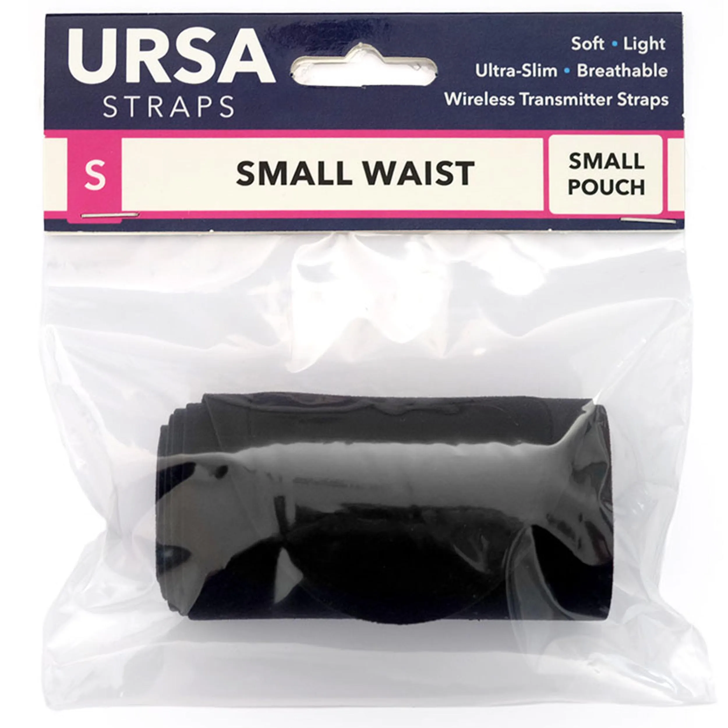 רצועת מותן קטנה, פאוץ' משדר קטן, צבע שחור URSA Straps