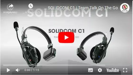 מערכת אינטרקום אלחוטי 8 משתמשים+HUB למרחק 300 מ' HOLLYLAND SOLIDCOM C1-8S