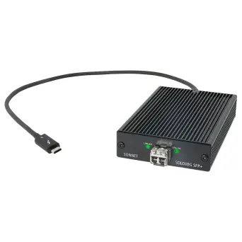 SONNETvSolo 10G Thunderbolt 3 to SFP+ 10 Gigabit Ethernet Adapter (SFP+ [SR] included)