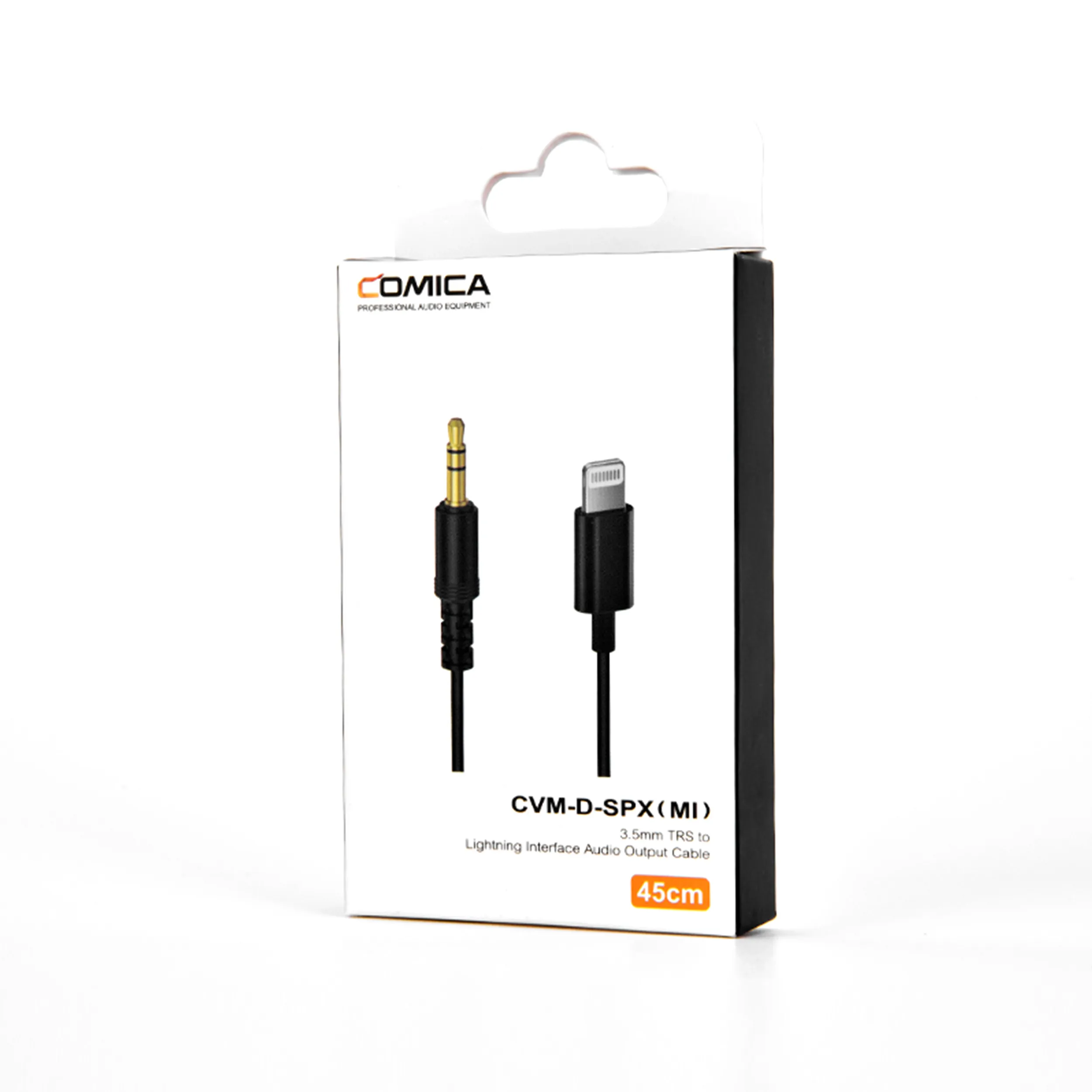 כבל מתאם 3.5mm TRS-Lightning למקלטי Comica עם הברגת נעילה