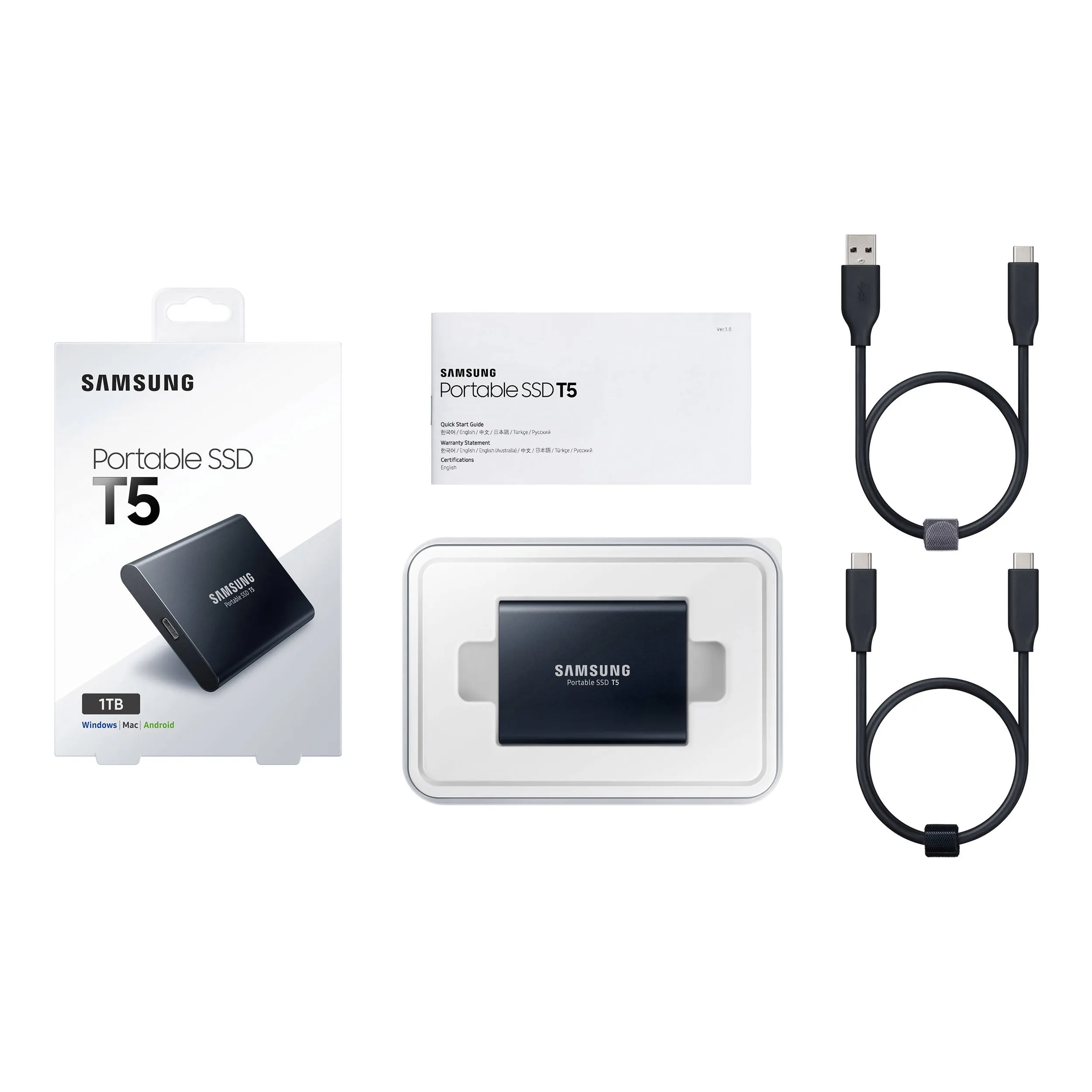 דיסק SSD חיצוני נייד Samsung T5 1TB USB 3.1