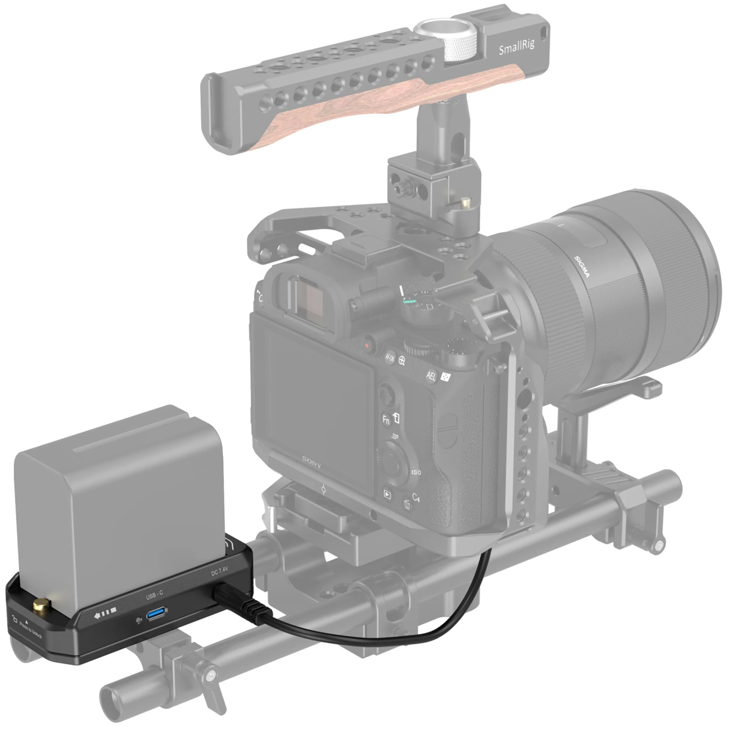 מתאם סוללות NP-F לסוללת דמה FZ-100 דגם SmallRig 4341