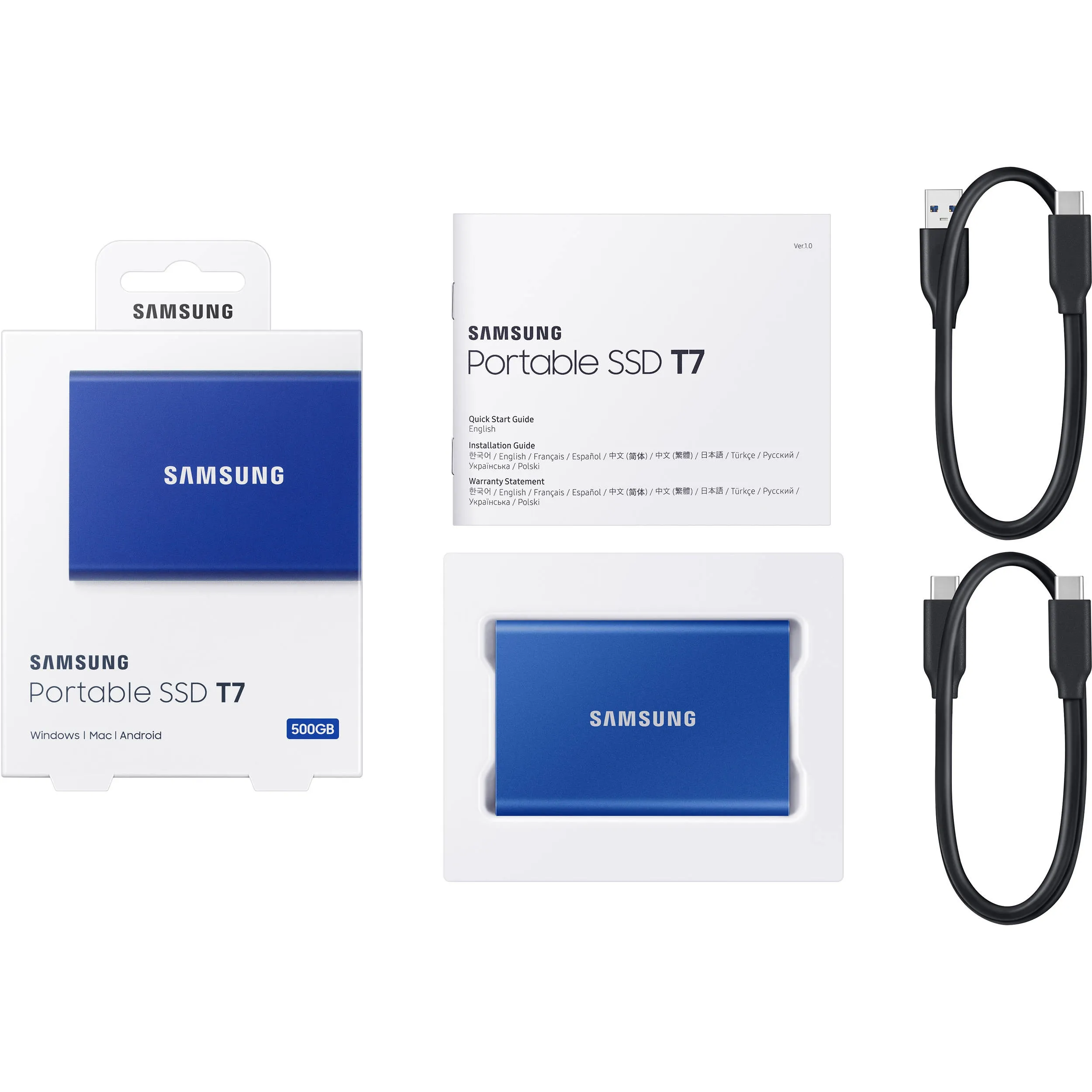 דיסק חיצוני נייד Samsung T7 500GB SSD
